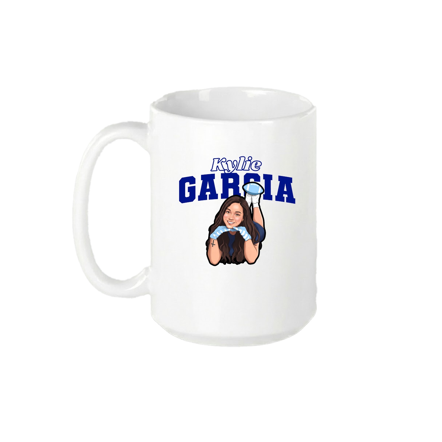15oz Coffee Mug — Name Arch in White