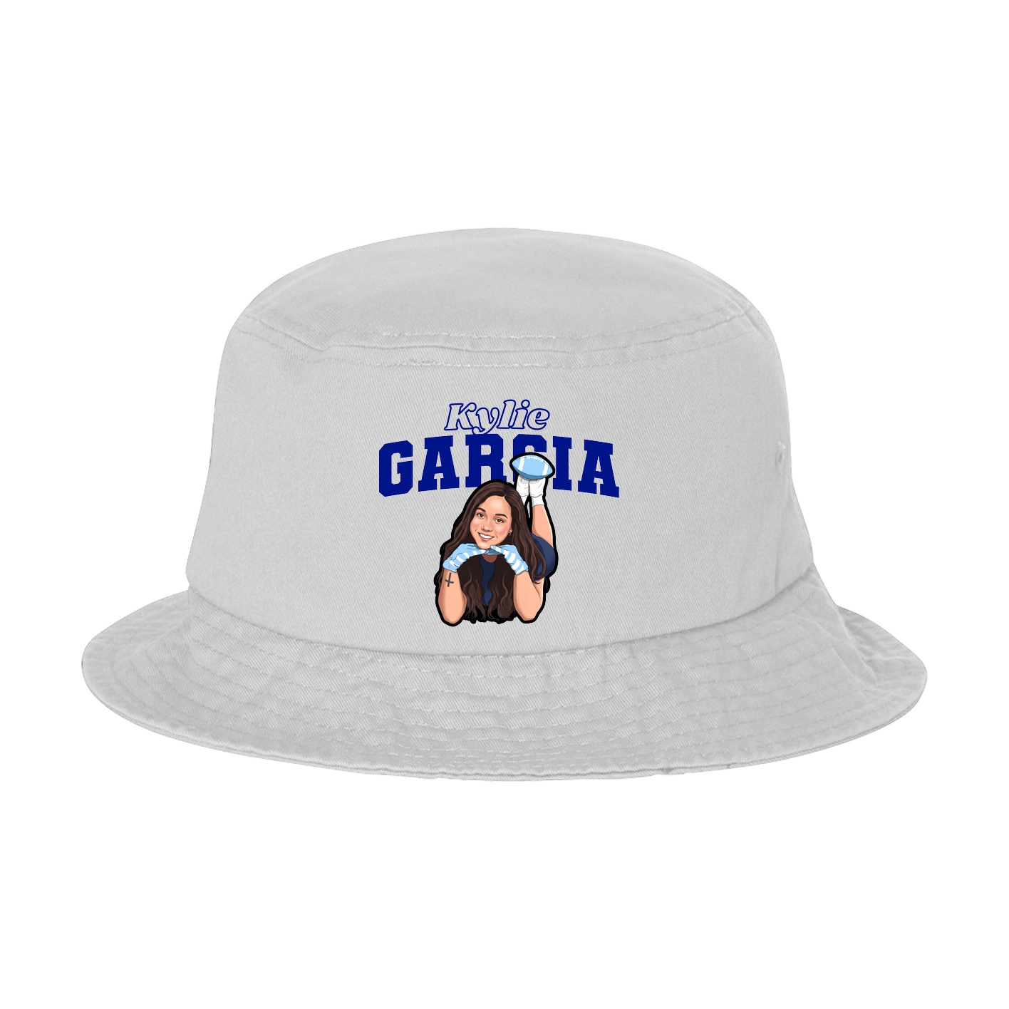 Bucket Cap — Name Arch in White