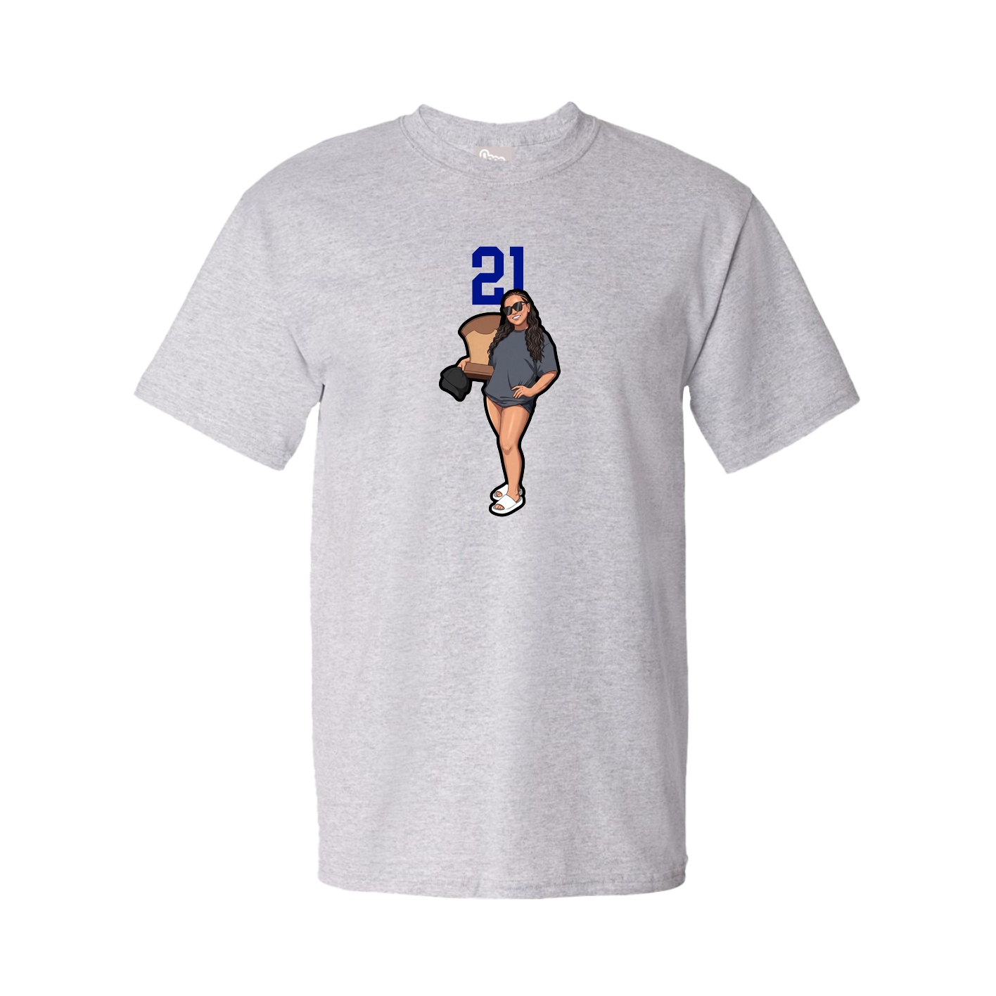 Tee — Number Top in Grey