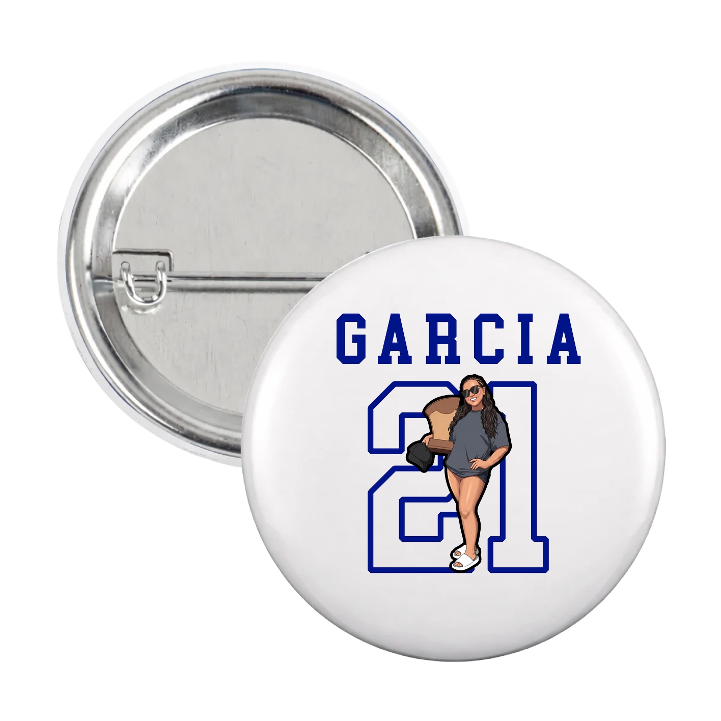 Game Day Button — Shirsey in White