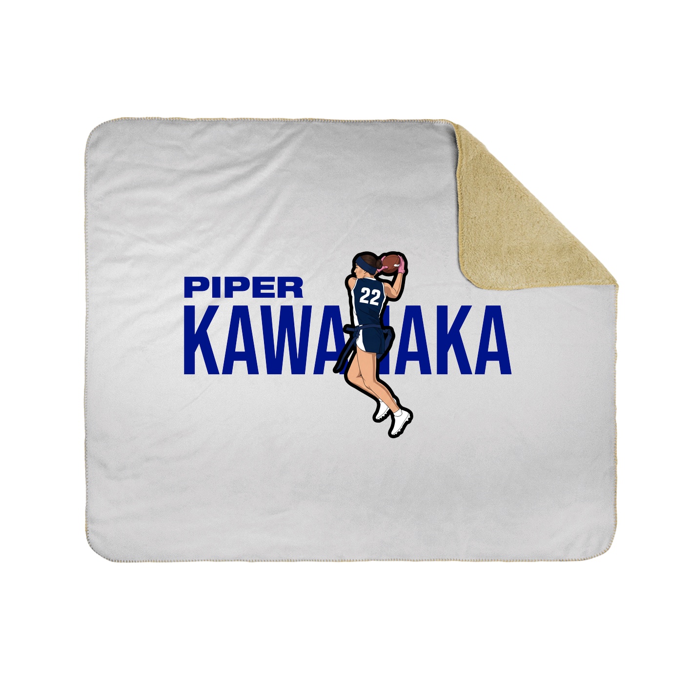 Throw Blanket — Player Name in White