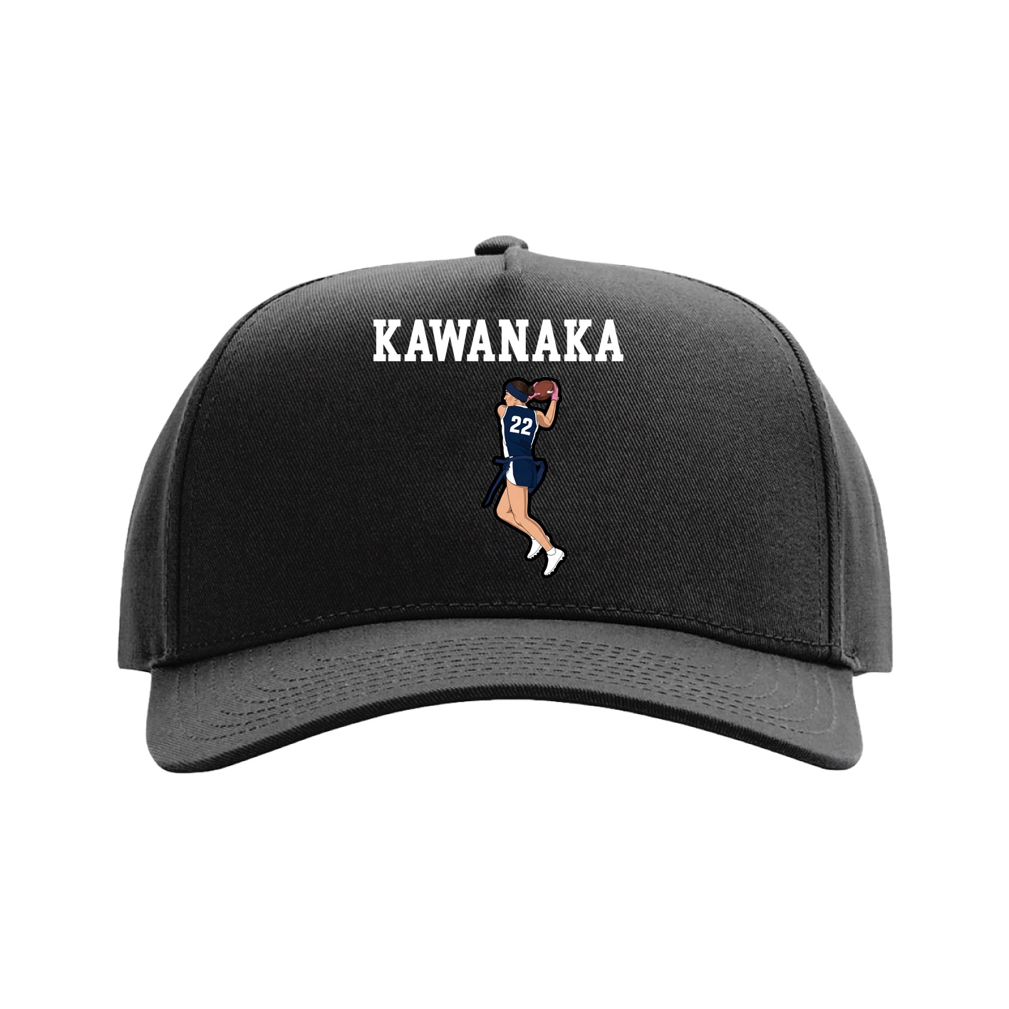 Full Fabric Five-Panel Champ Cap — Shirsey in Black