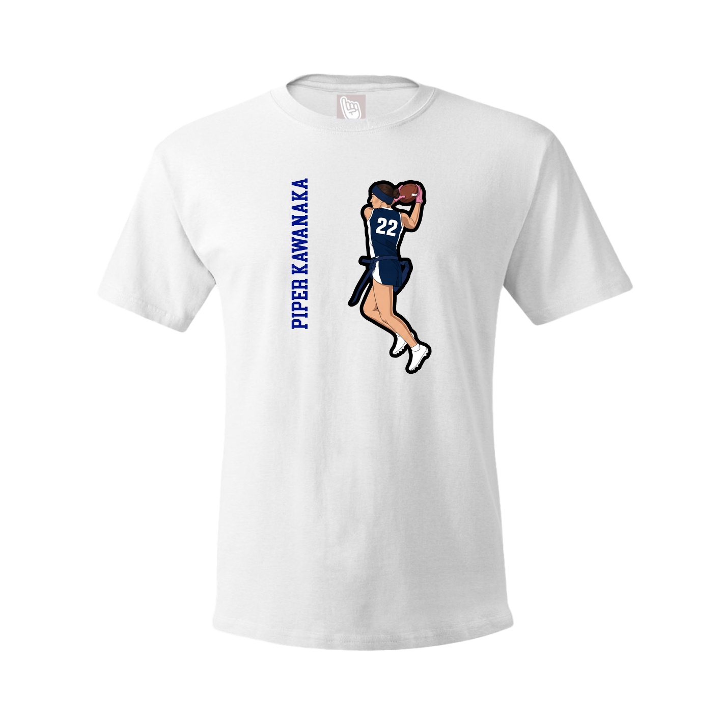 Tee — Name Vertical in White