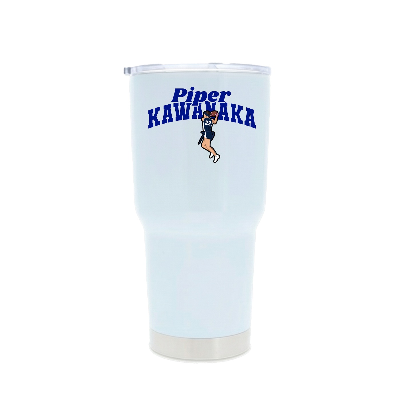 30oz Stainless Steel Tumbler — Signature Arch in White