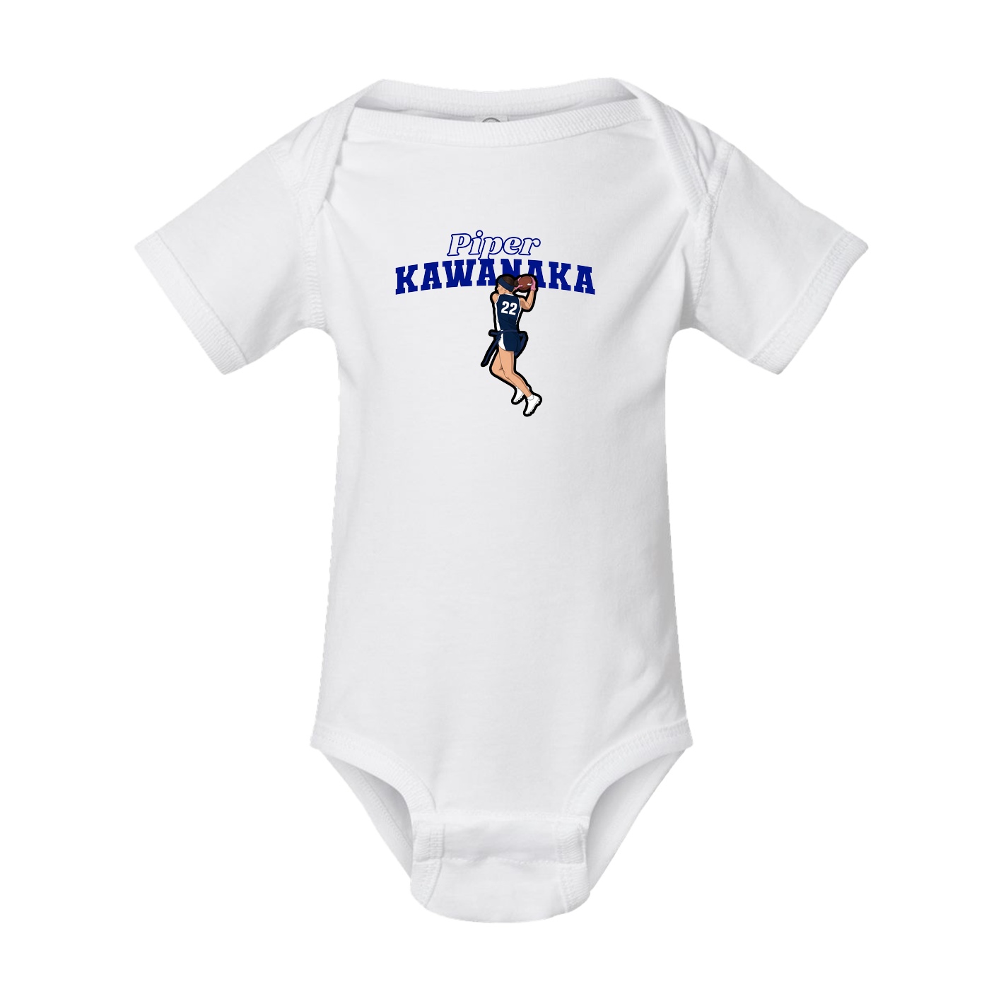 Baby Onesie — Name Arch in White