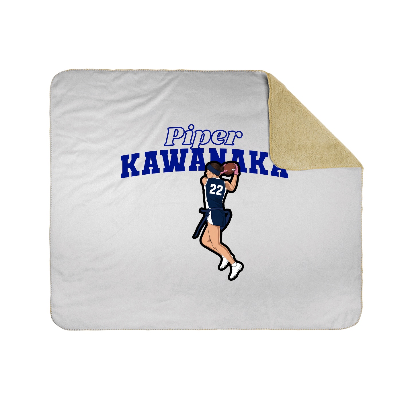 Throw Blanket — Name Arch in White