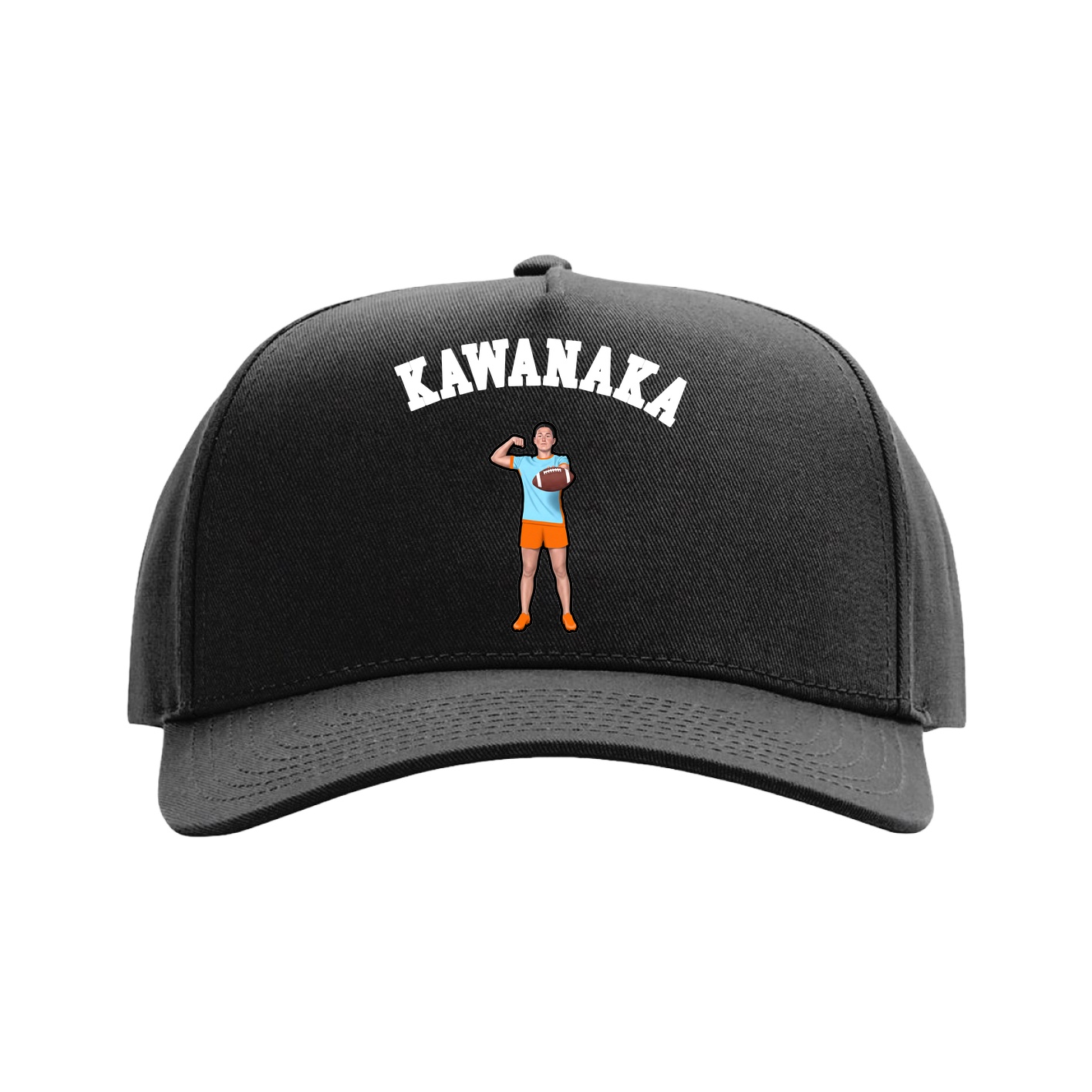 Full Fabric Five-Panel Champ Cap — Shirsey Arch in Black