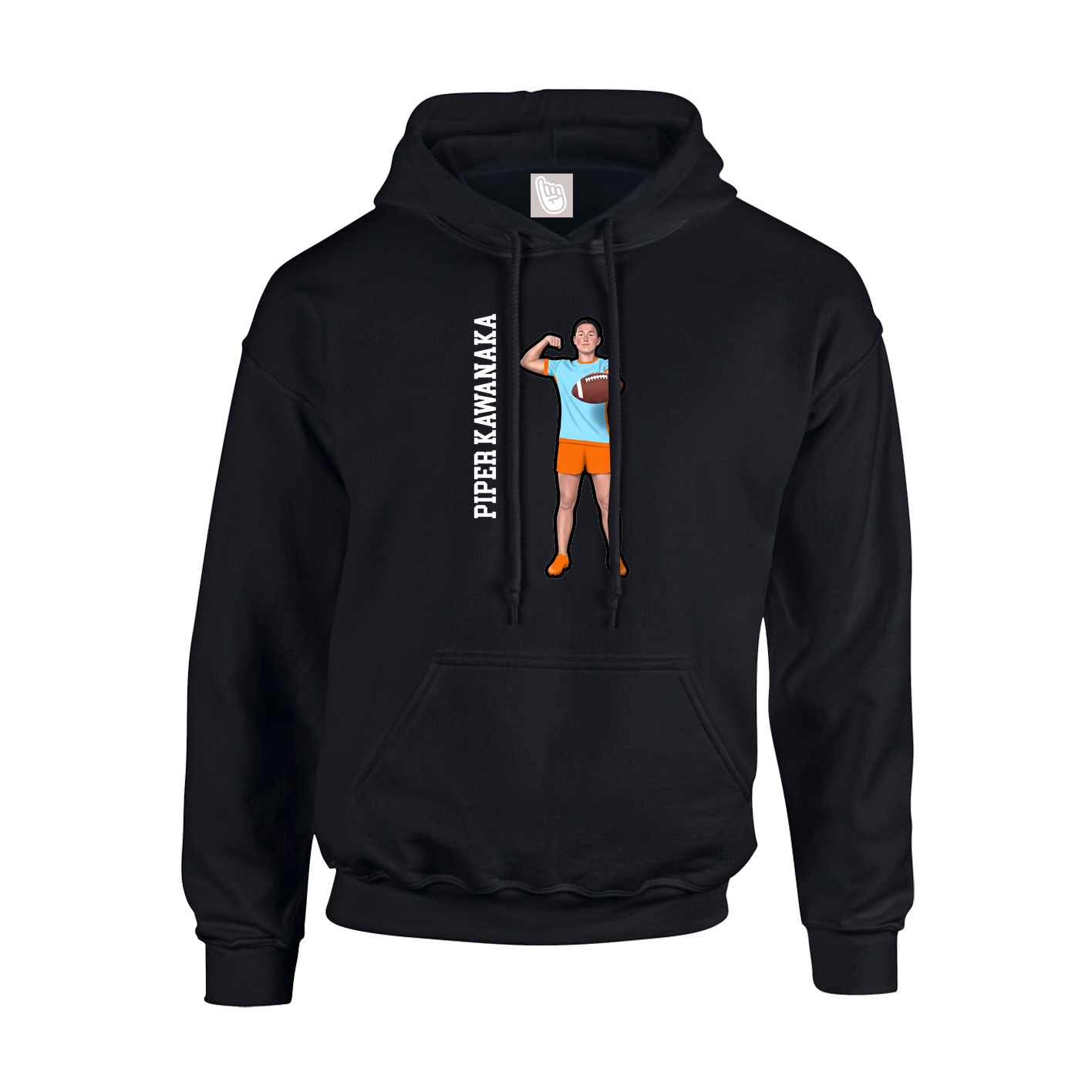 Youth Hoodie — Name Vertical in Black
