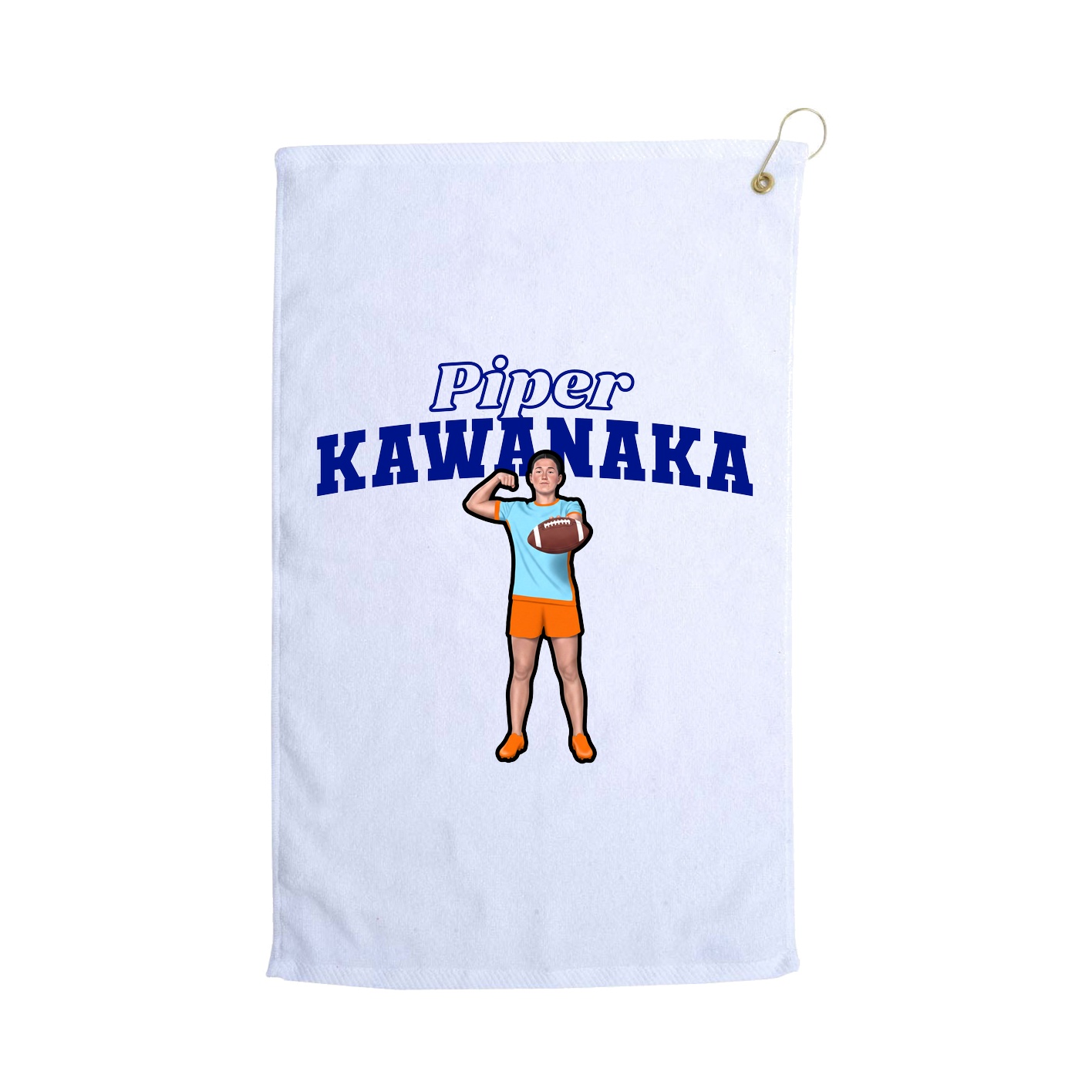 Golf Towel — Name Arch in White