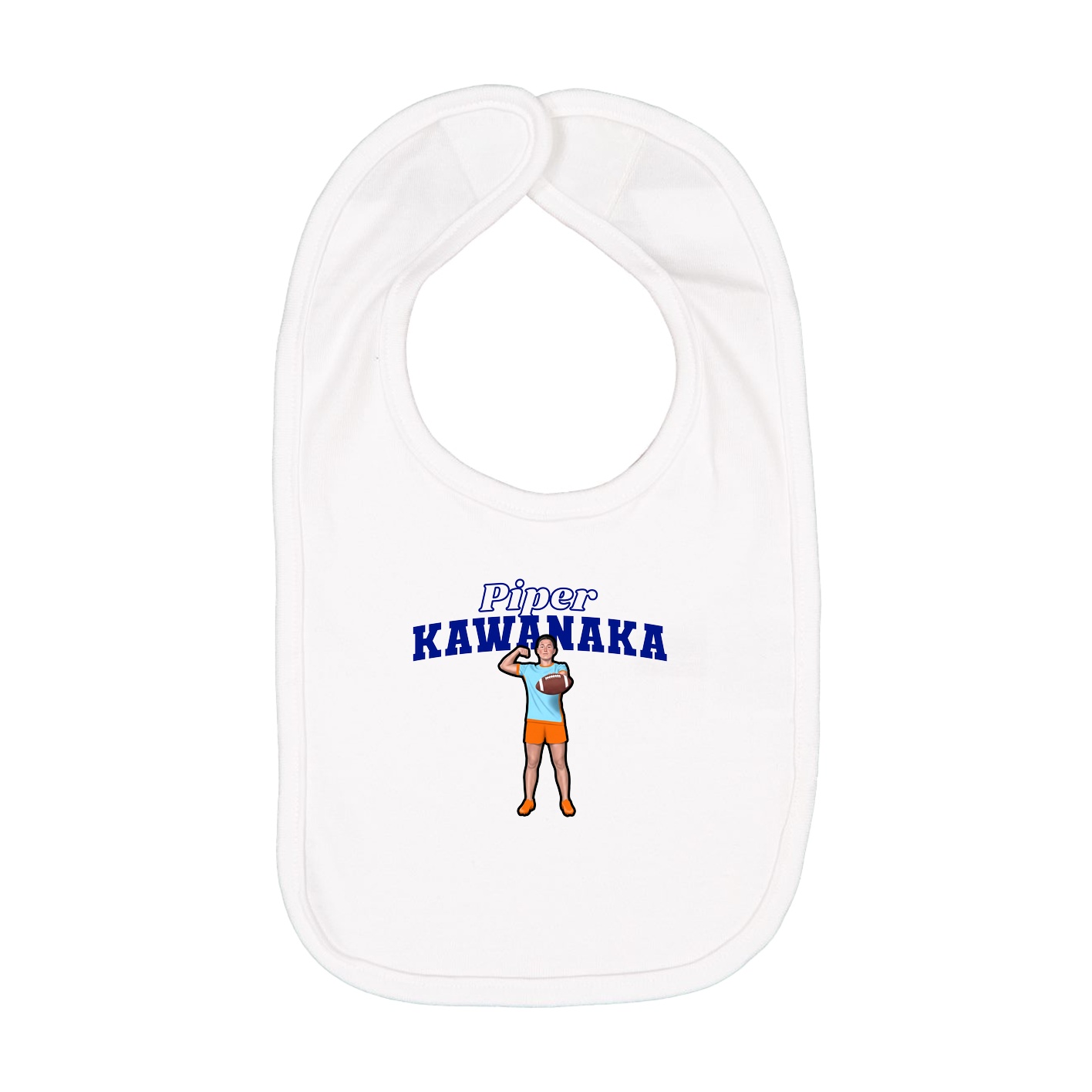 Infant Bib — Name Arch in White