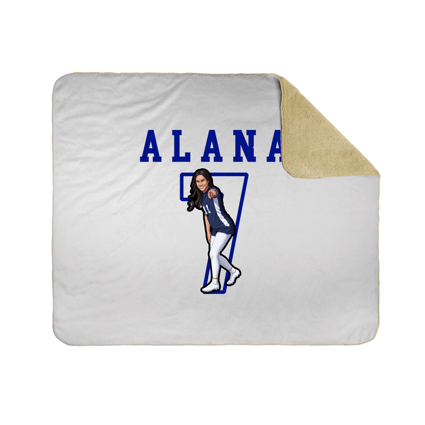 Throw Blanket — Shirsey in White