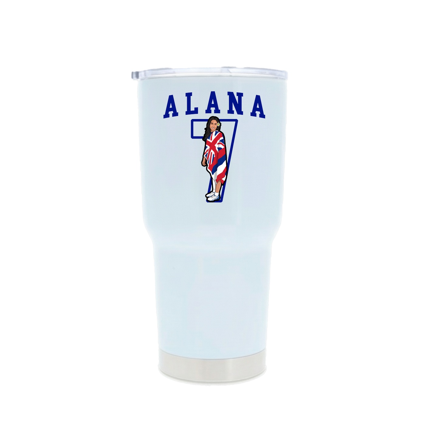 30oz Stainless Steel Tumbler — Shirsey in White