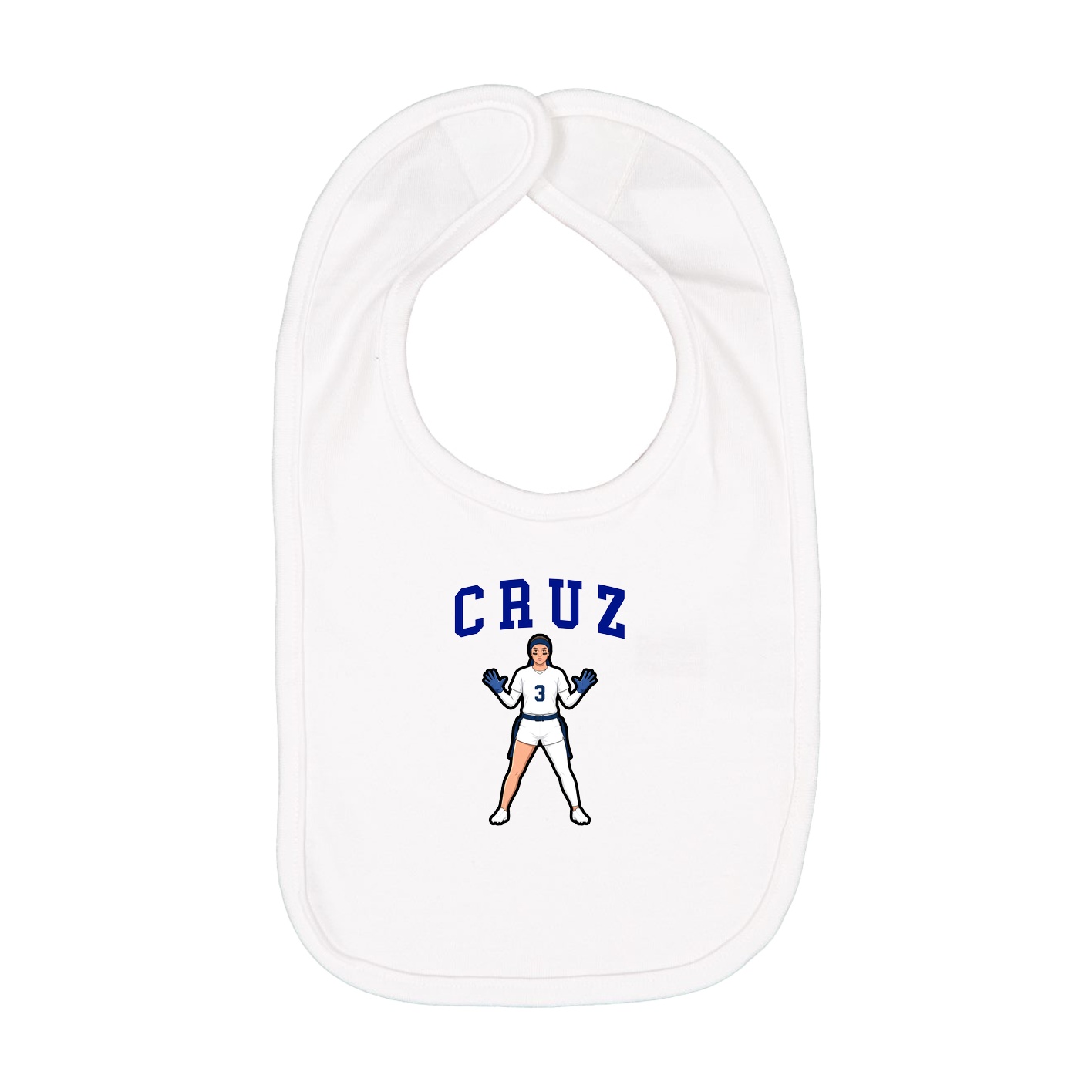 Infant Bib — Shirsey in White