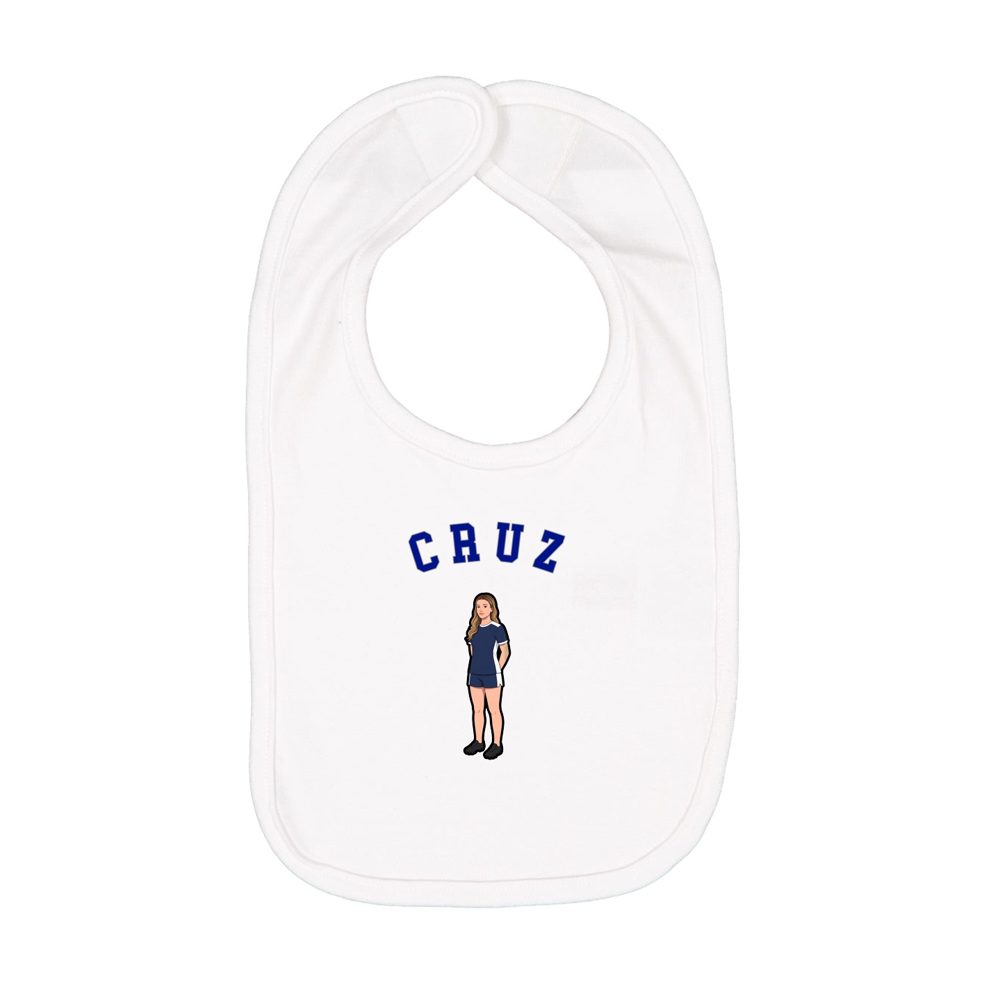 Infant Bib — Shirsey Arch in White