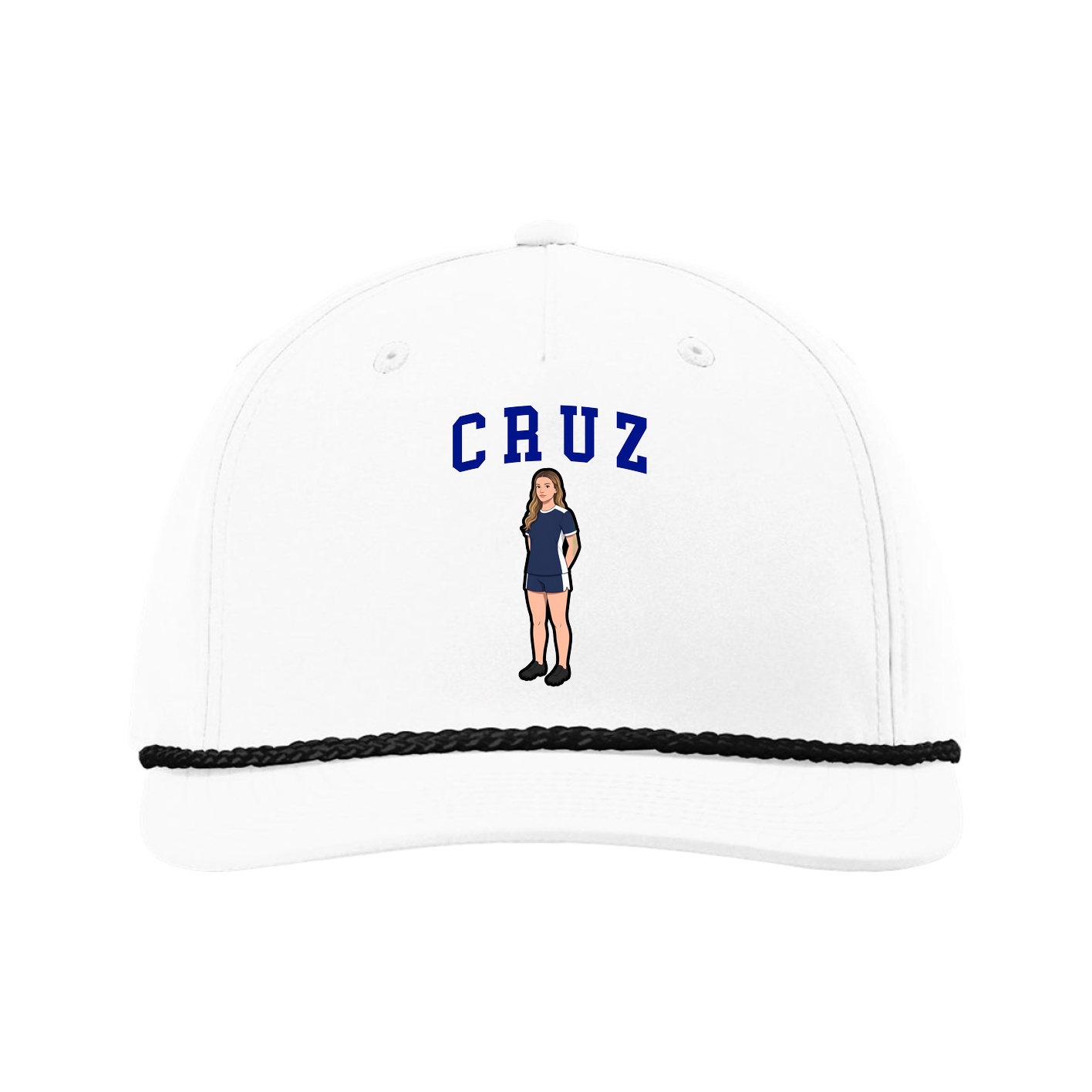 Five-Panel Classic Rope Cap — Shirsey in White