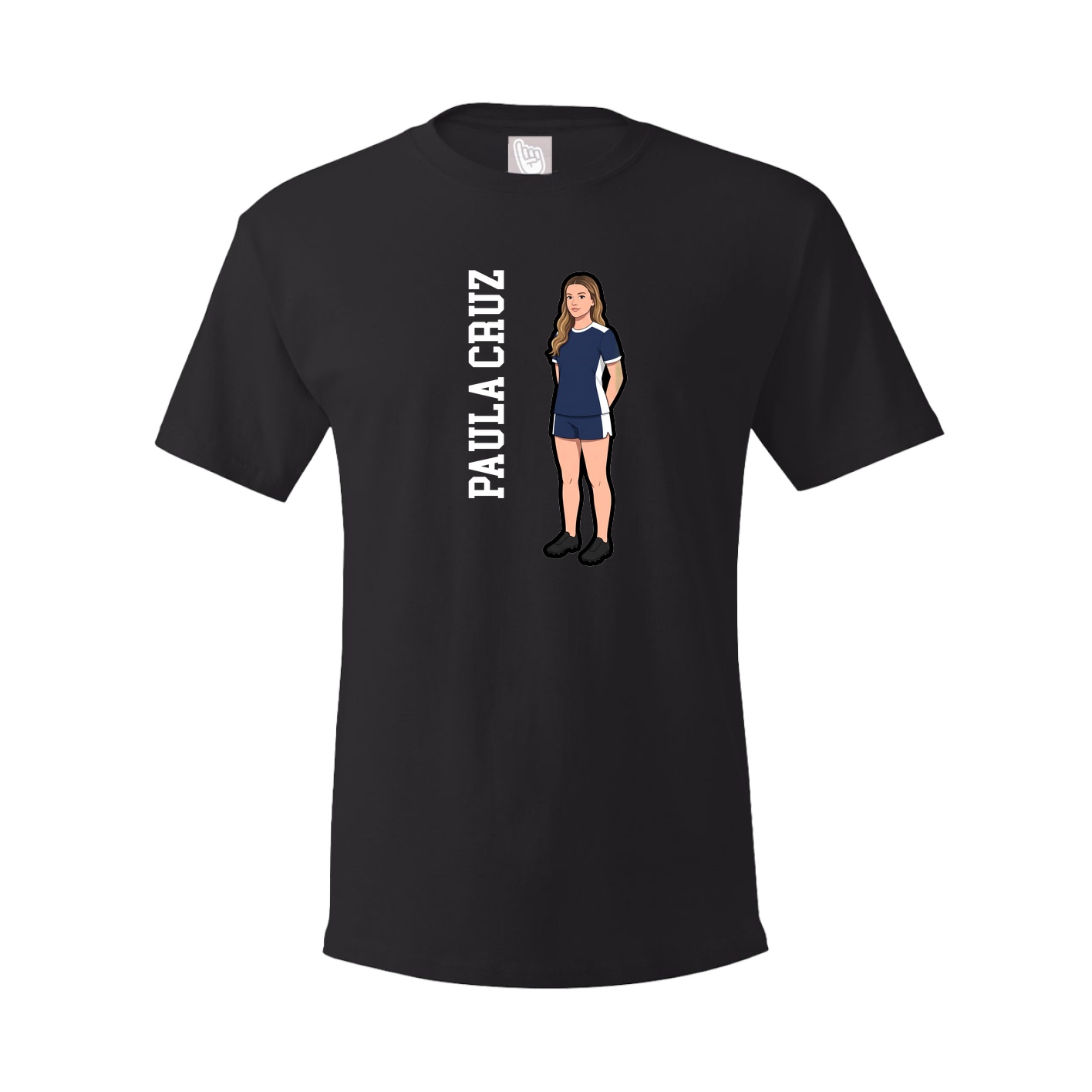 Tee — Name Vertical in Black