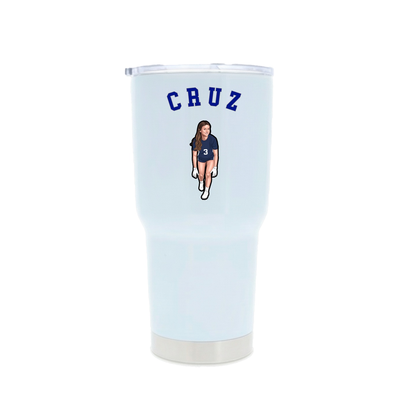 30oz Stainless Steel Tumbler — Shirsey Arch in White