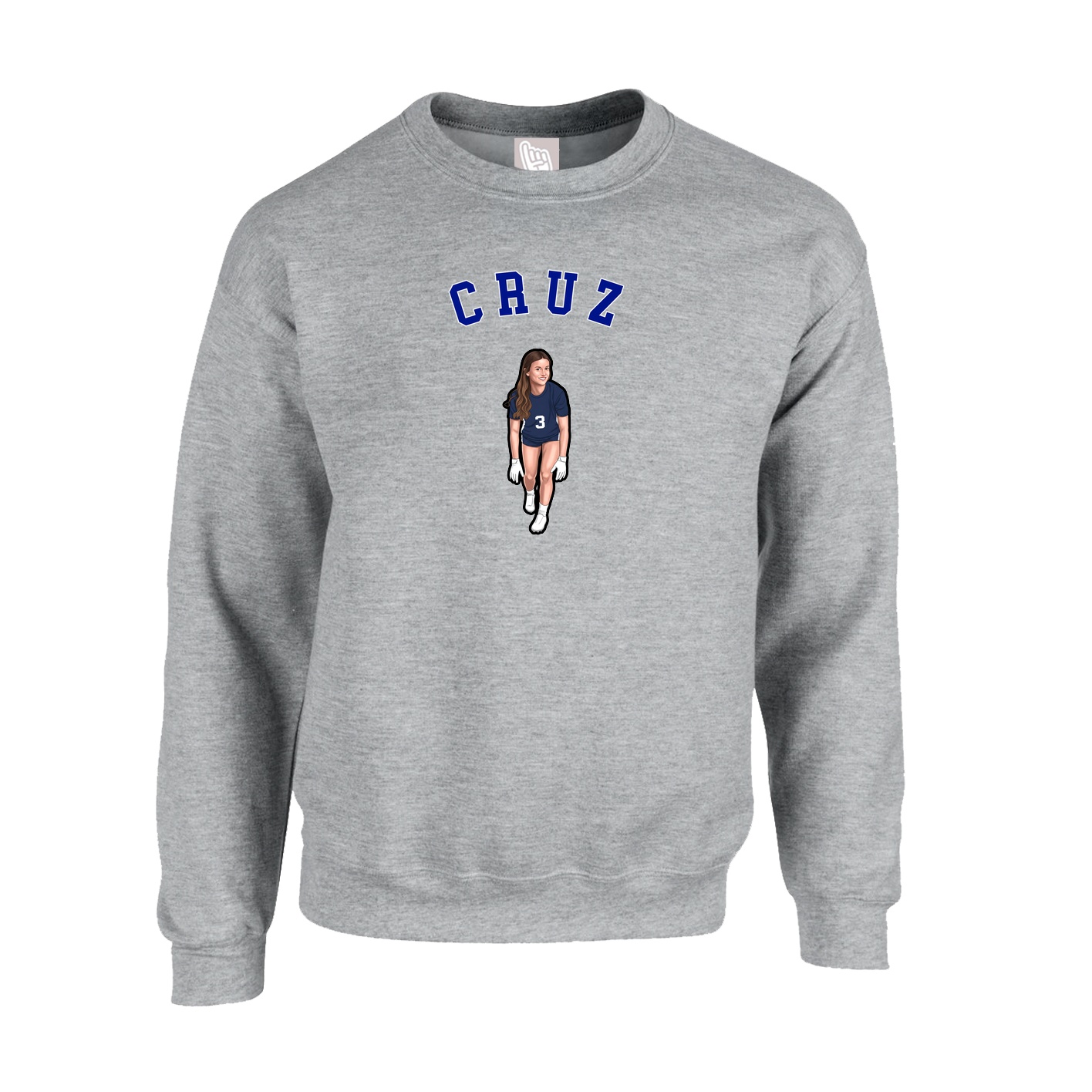 Fleece Crew — Shirsey Arch in Grey