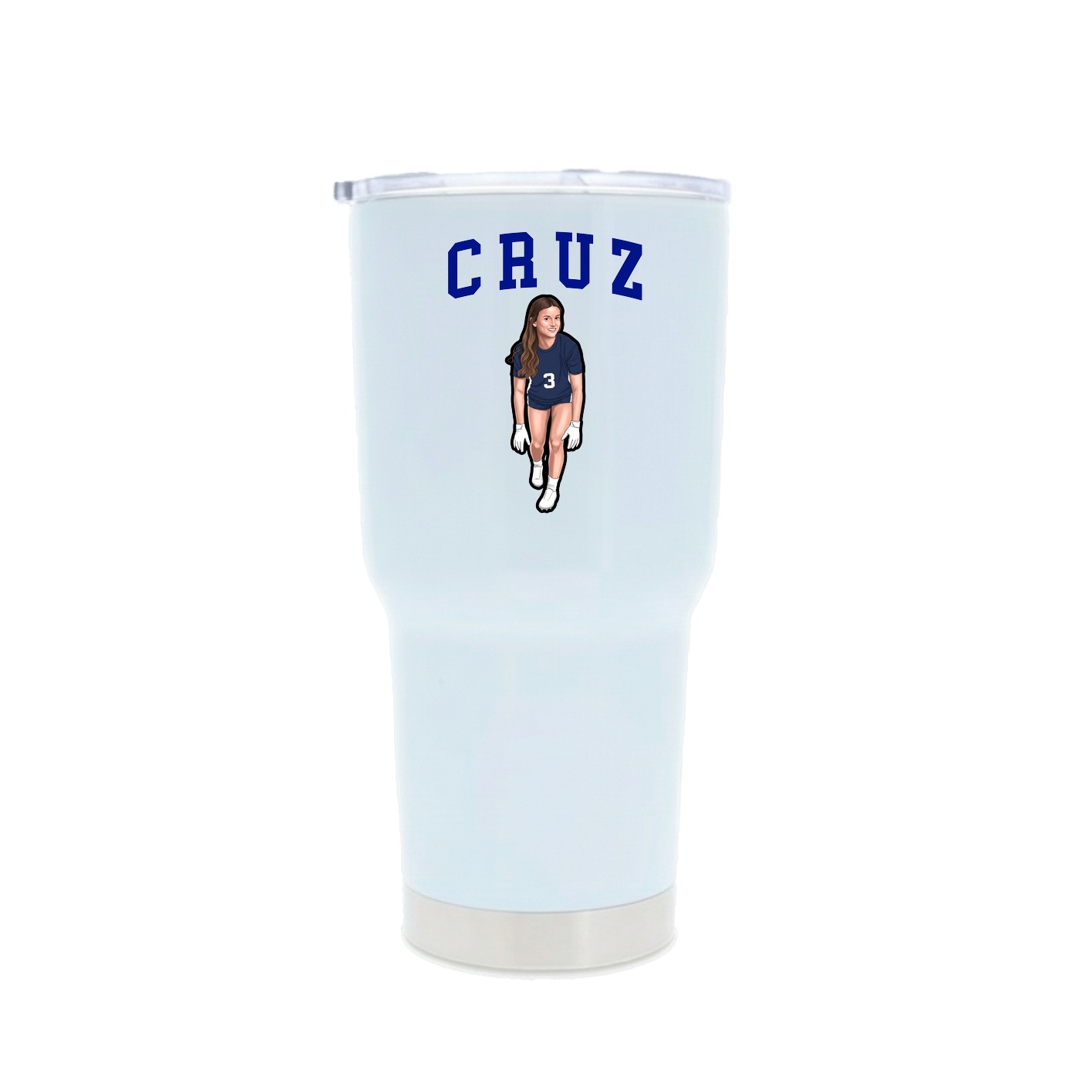 30oz Stainless Steel Tumbler — Shirsey in White