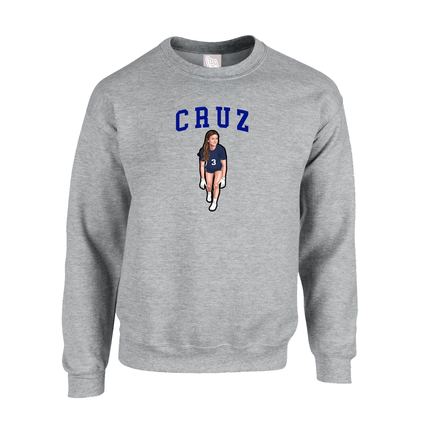 Fleece Crew — Shirsey in Grey