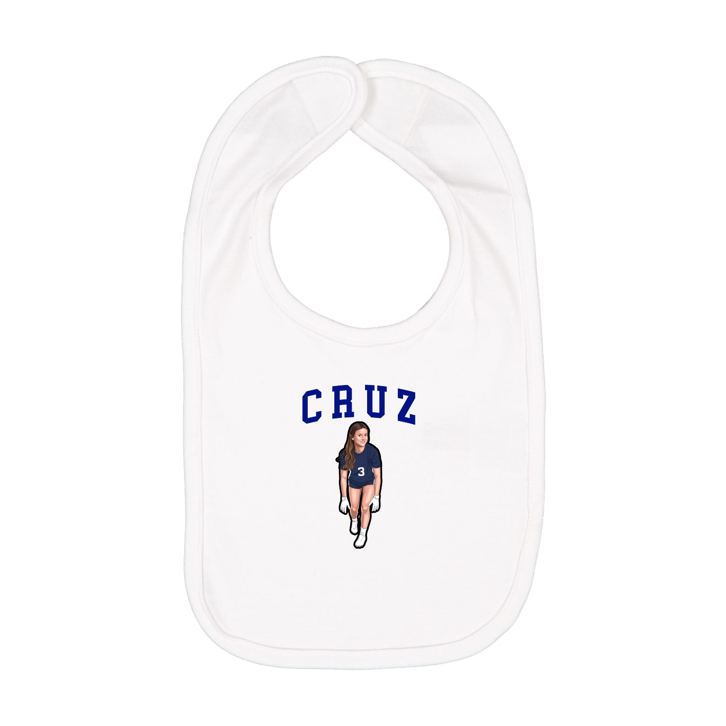 Infant Bib — Shirsey in White