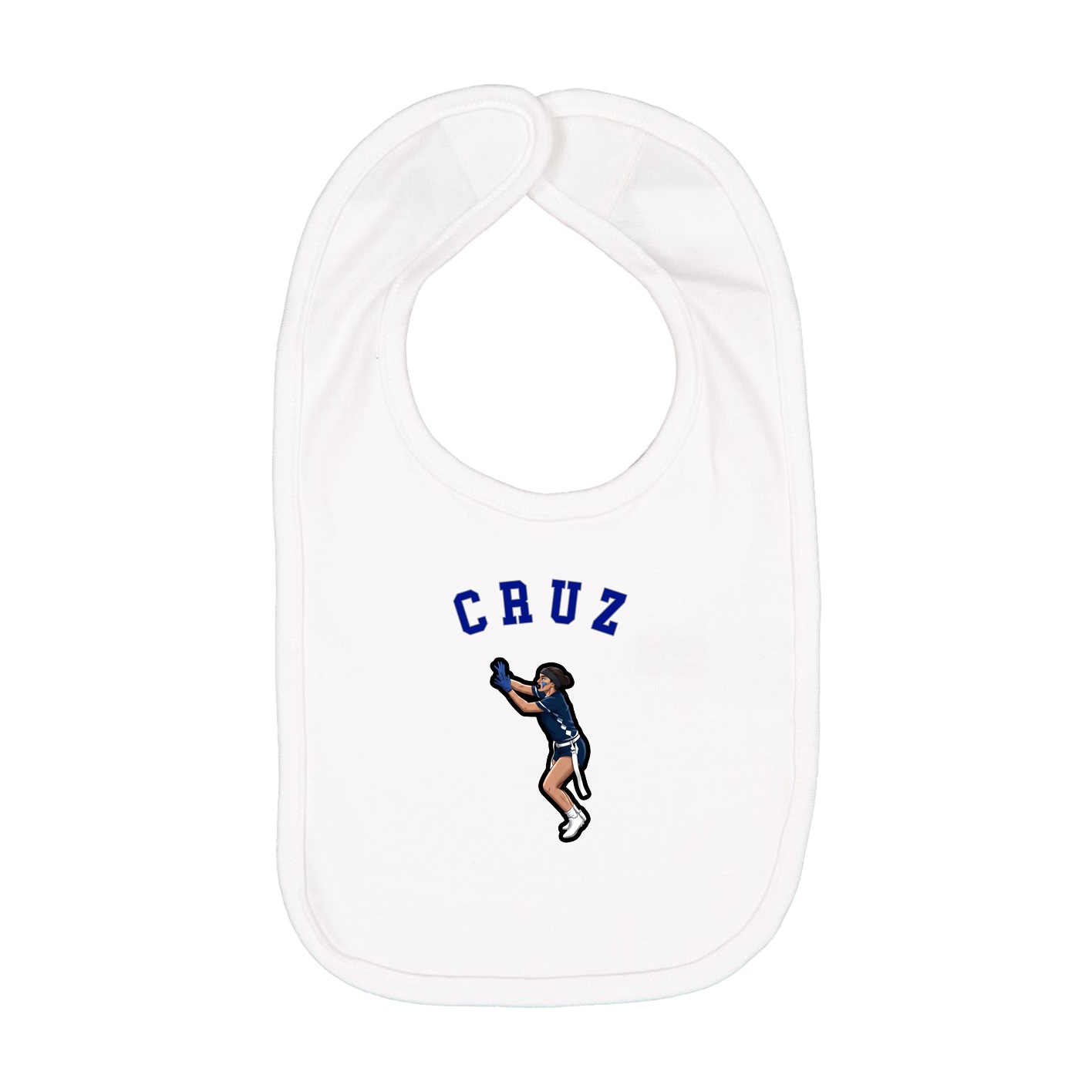 Infant Bib — Shirsey Arch in White
