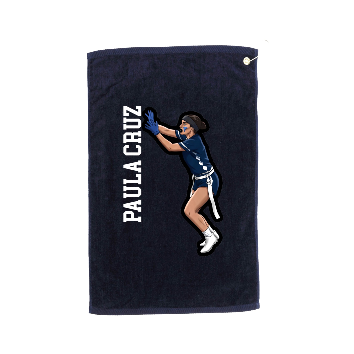 Golf Towel — Name Vertical in Navy