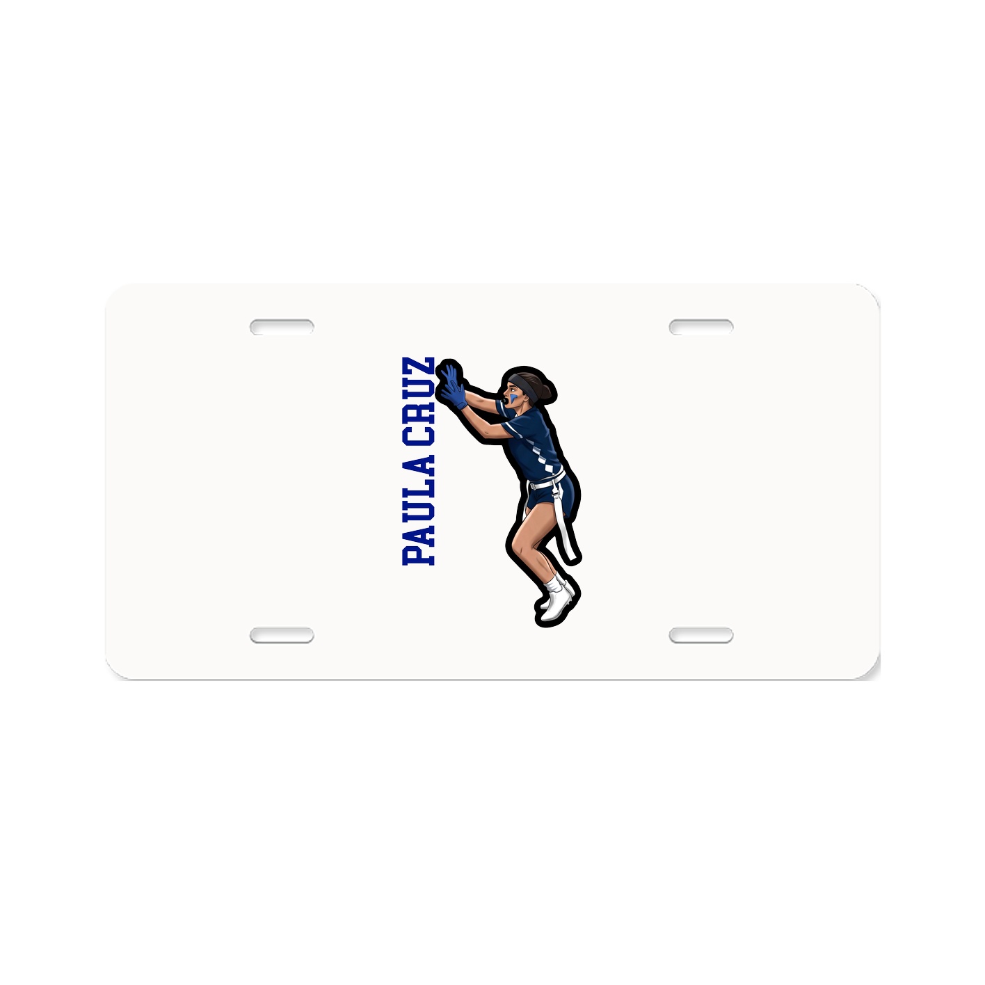 License Plate — Name Vertical in Classic