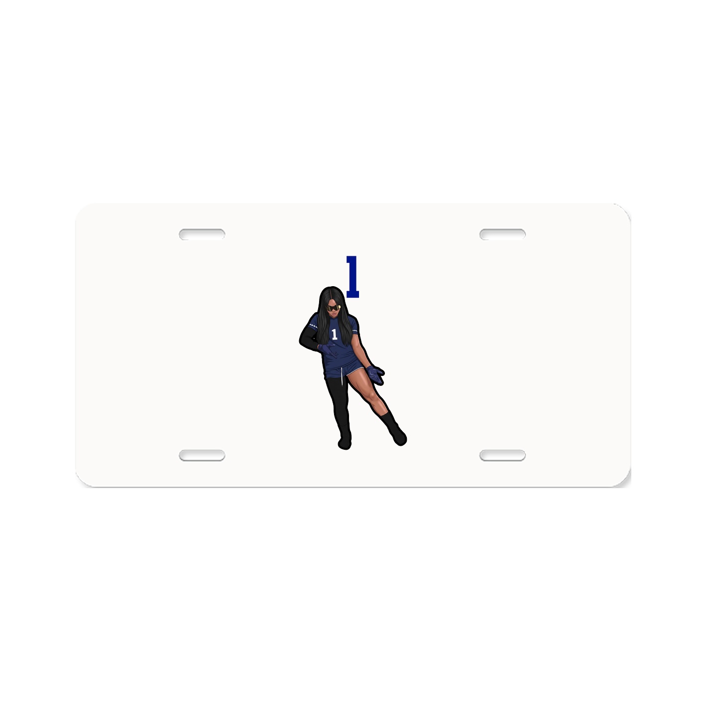 License Plate — Number Top in Classic