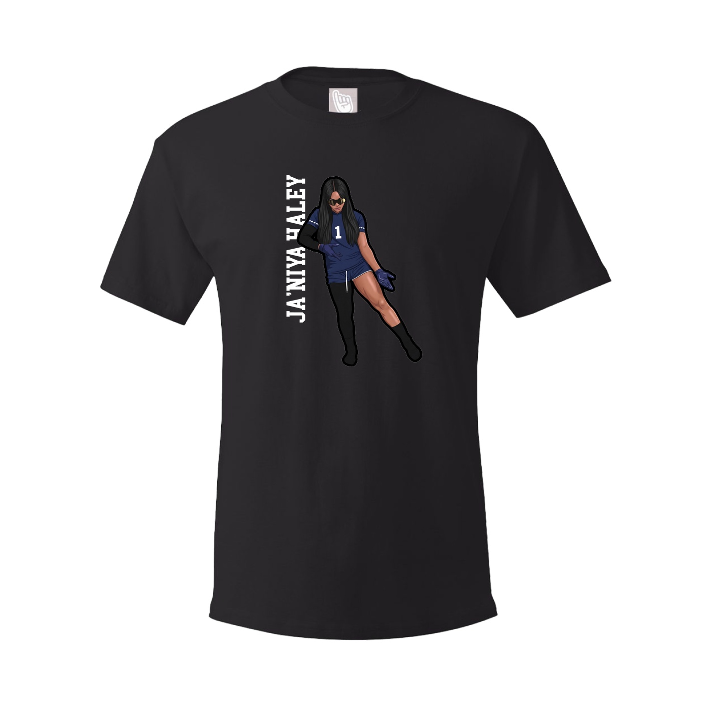 Tee — Name Vertical in Black