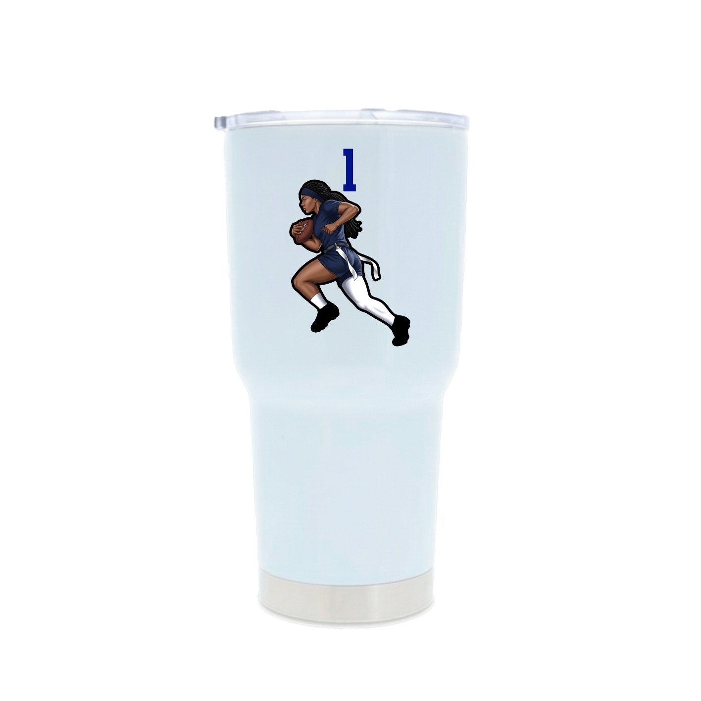 30oz Stainless Steel Tumbler — Number Top in White
