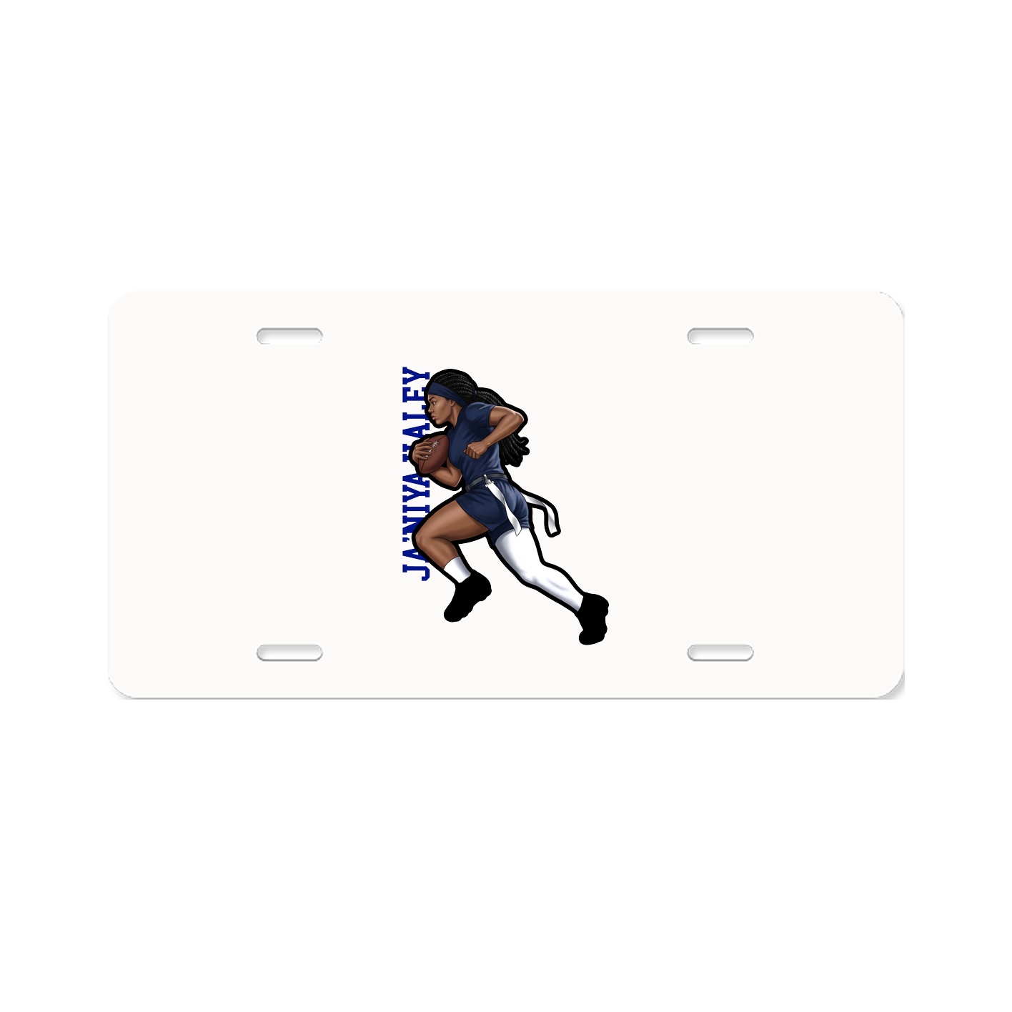License Plate — Name Vertical in Classic