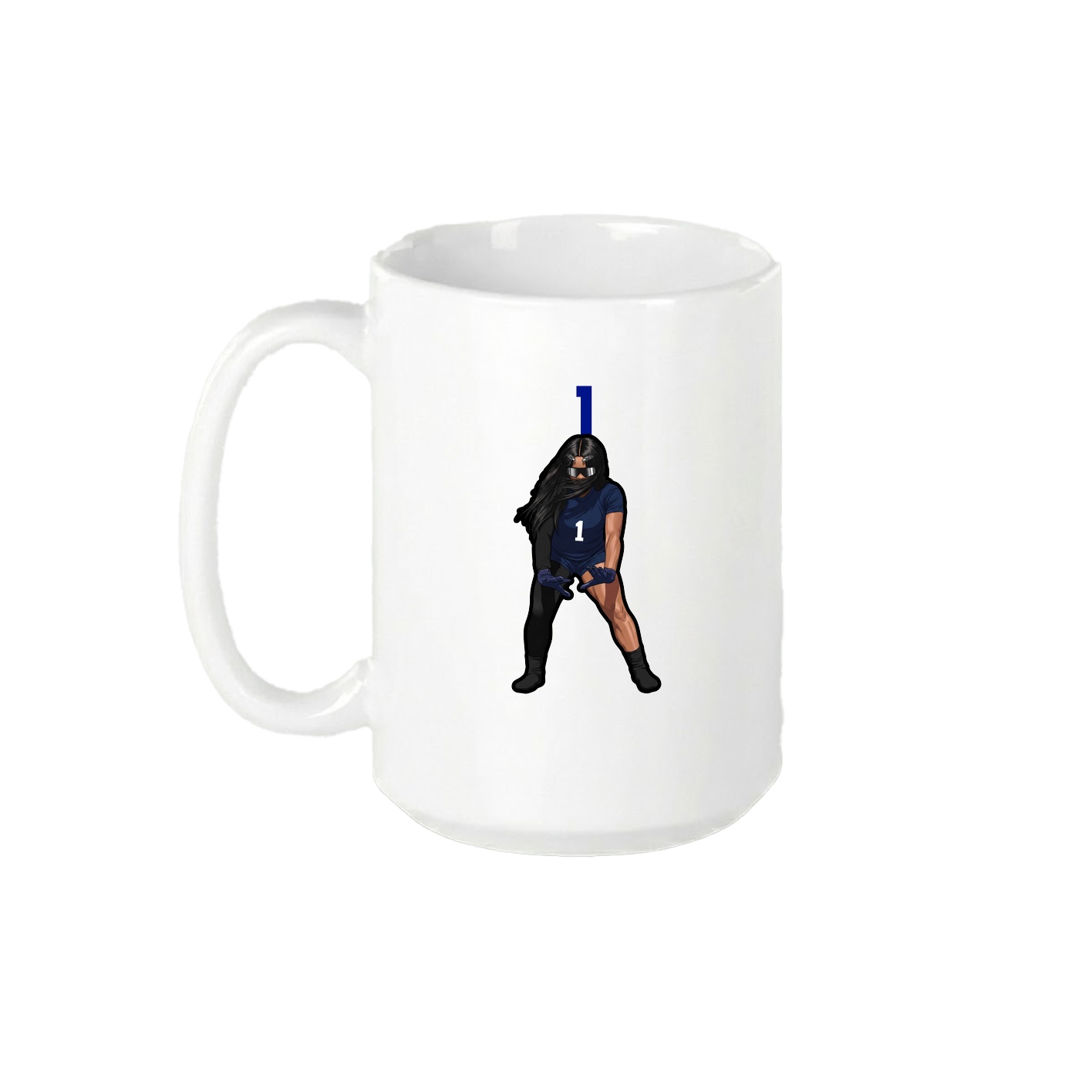 15oz Coffee Mug — Number Top in White