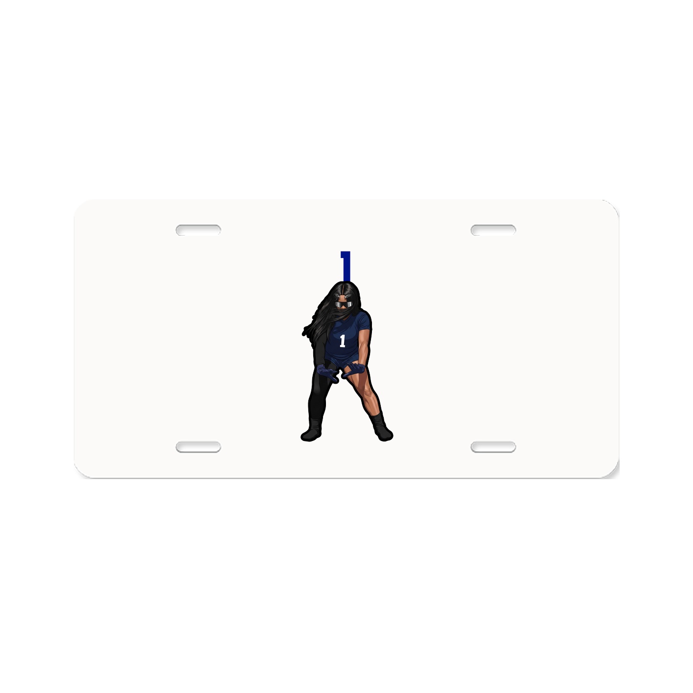 License Plate — Number Top in Classic