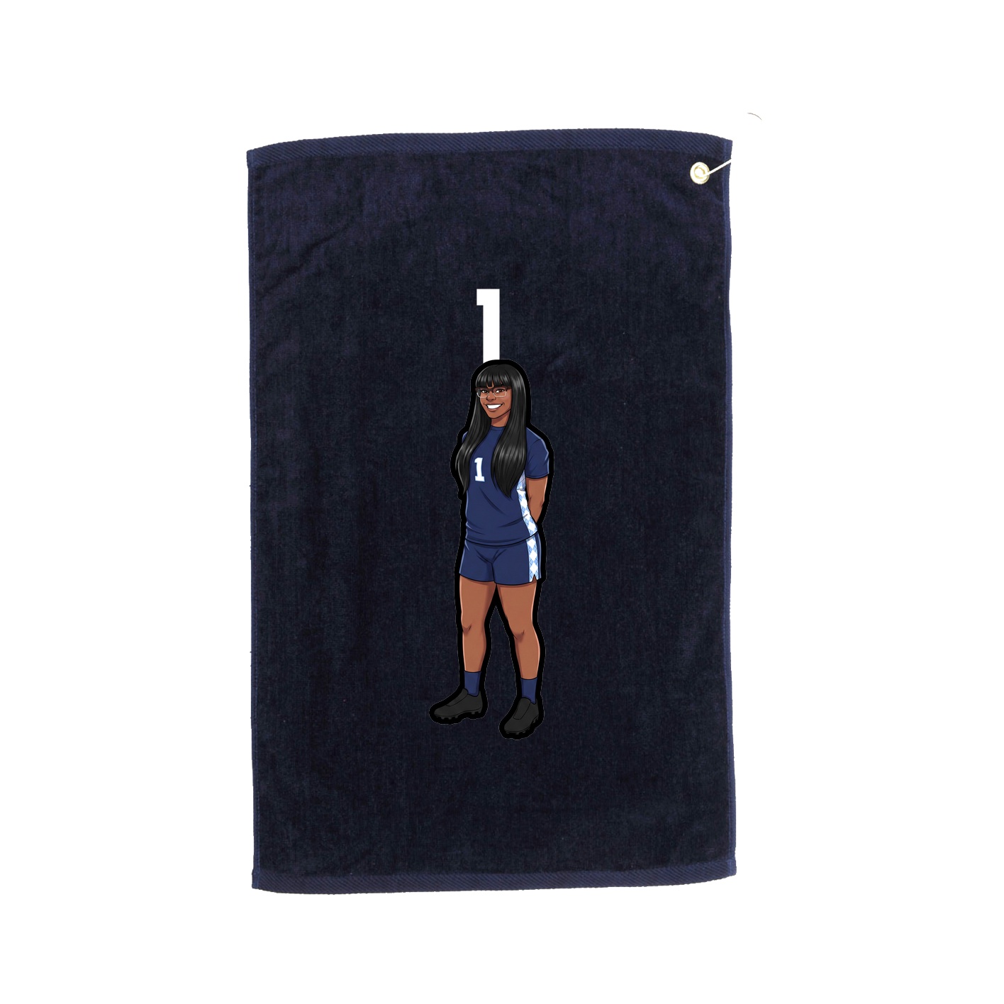 Golf Towel — Number Top in Navy