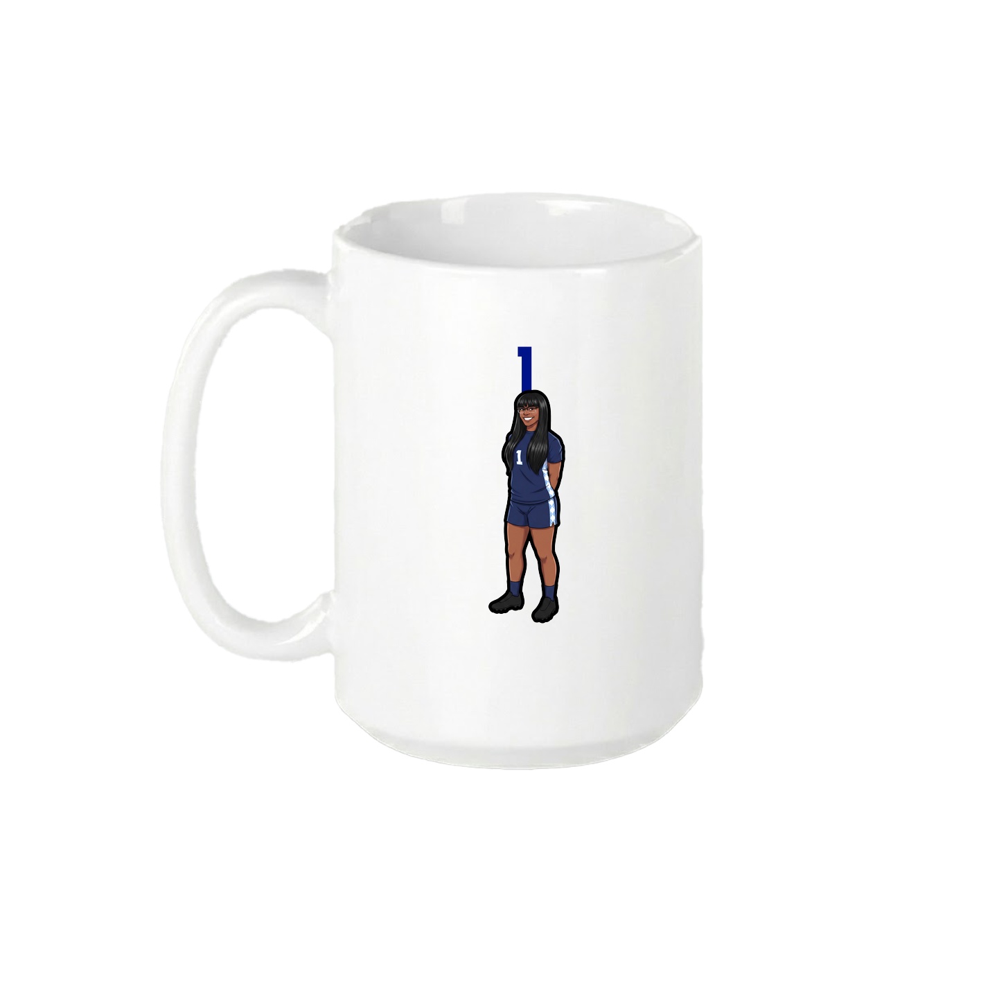15oz Coffee Mug — Number Top in White