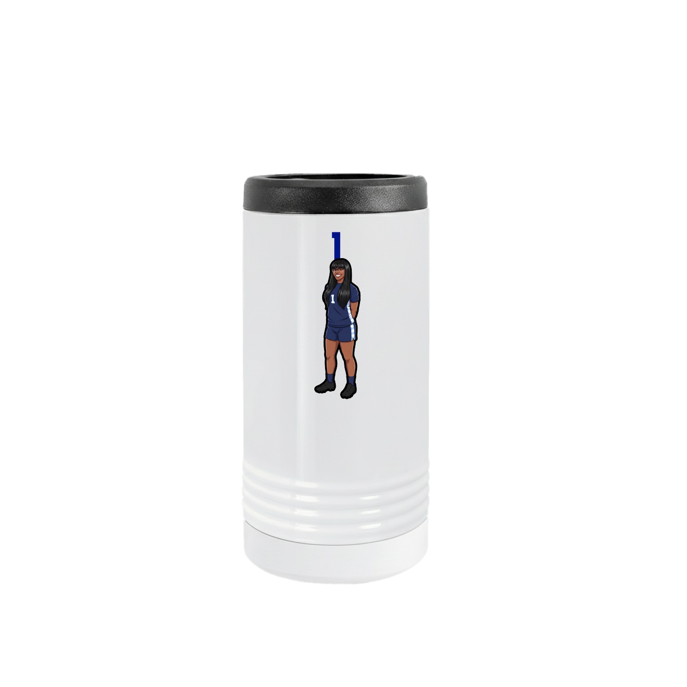 Slim Beverage Holder — Number Top in White