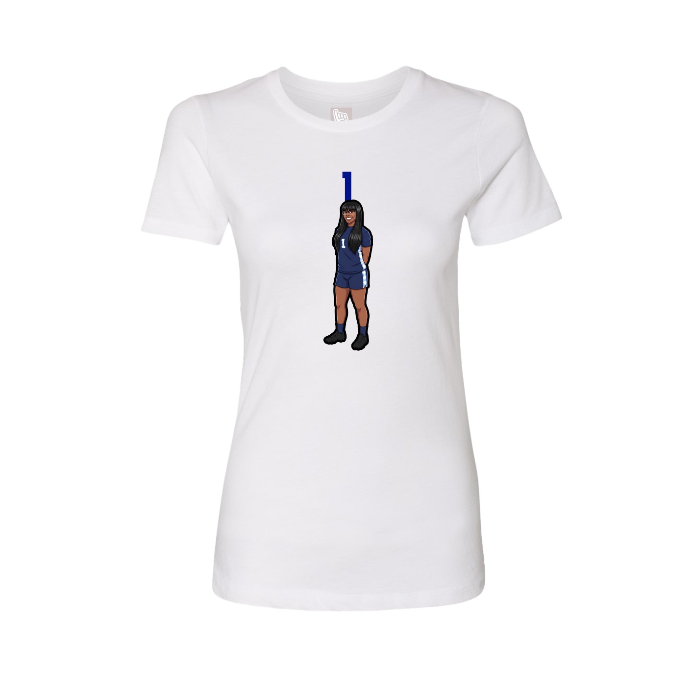 Womens Tee — Number Top in White