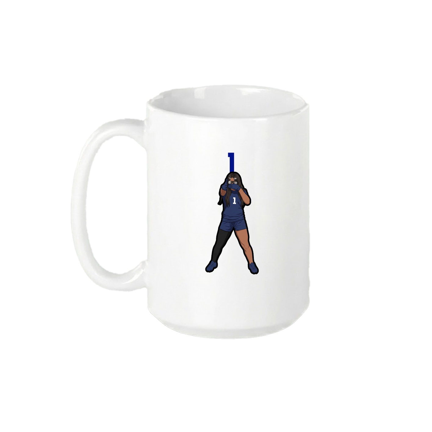 15oz Coffee Mug — Number Top in White