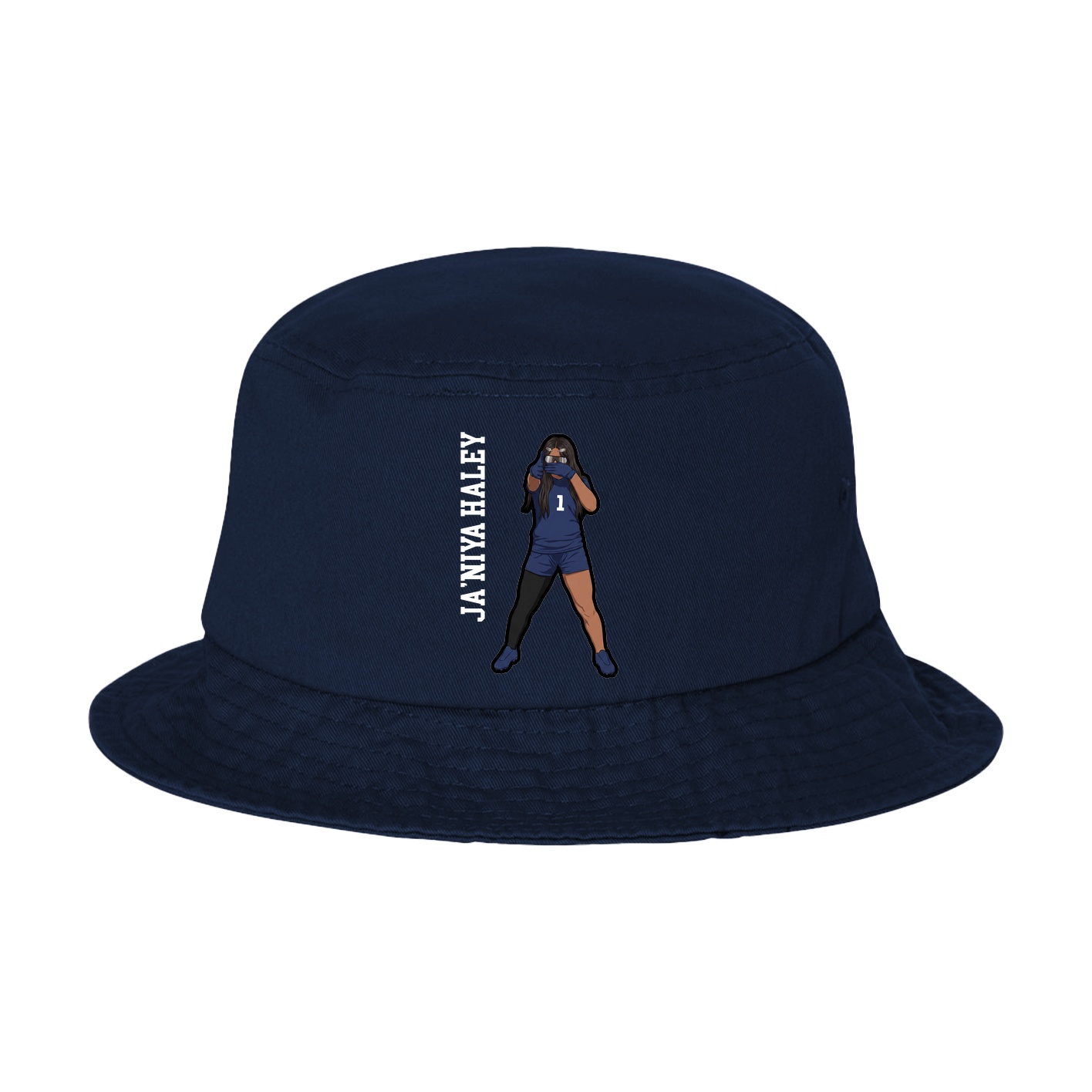Bucket Cap — Name Vertical in Navy