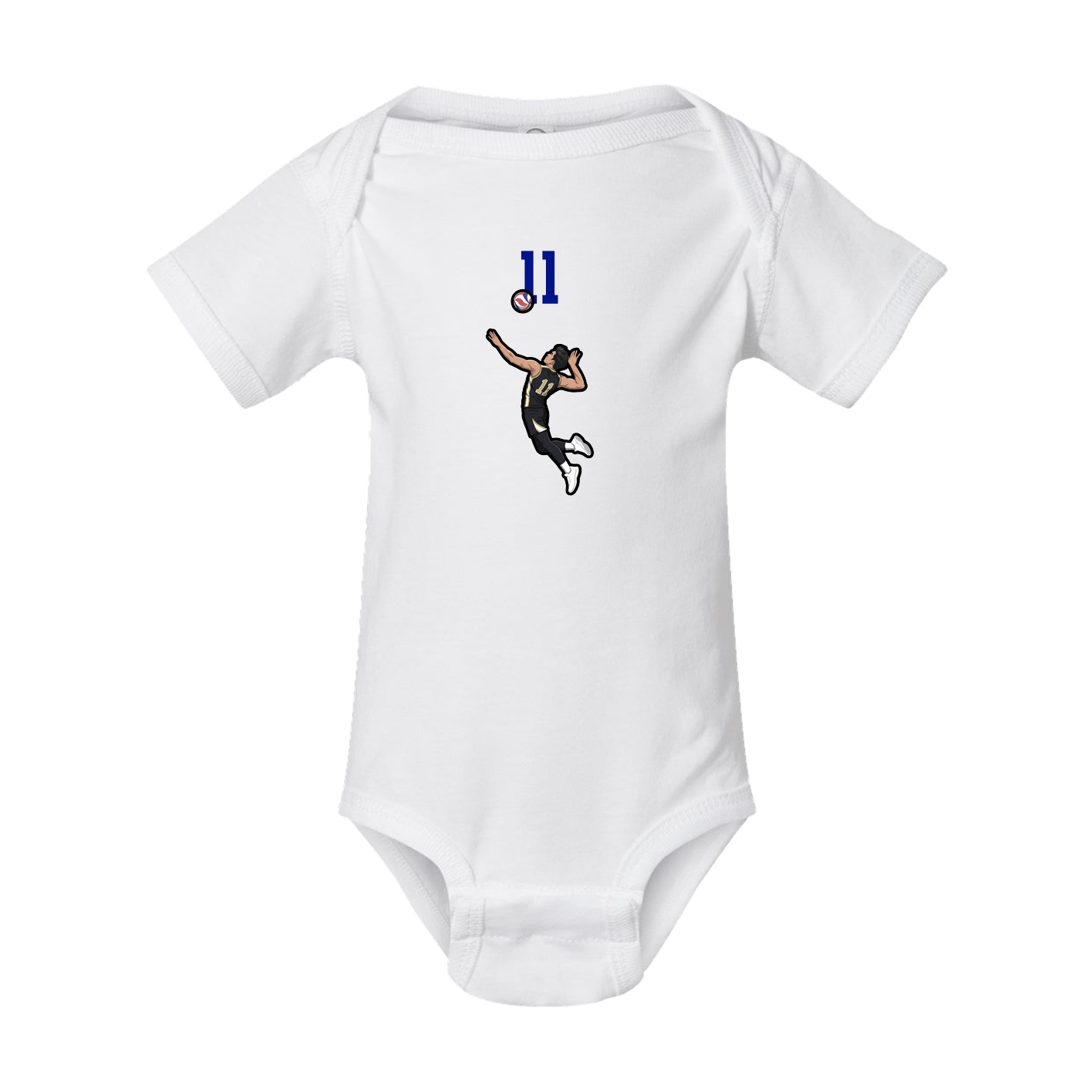 Baby Onesie — Number Top in White