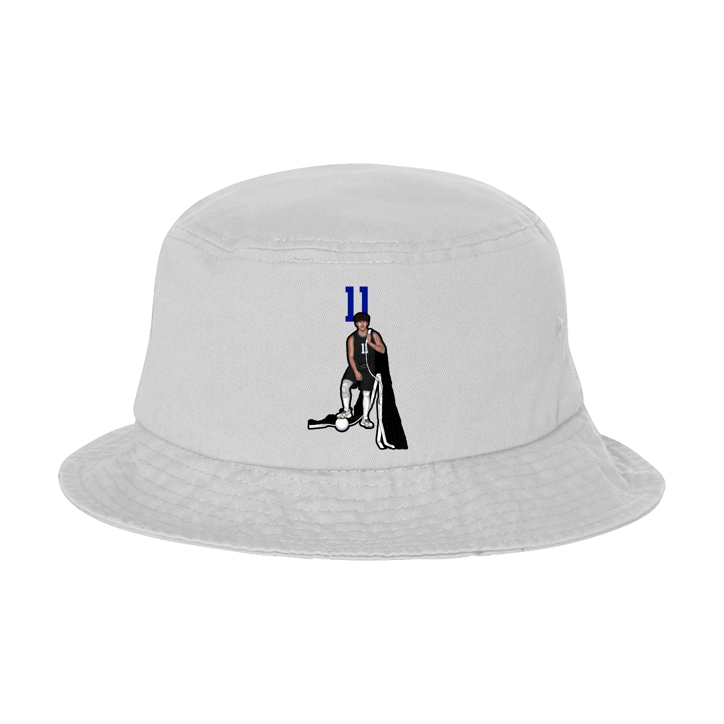 Bucket Cap — Number Top in White
