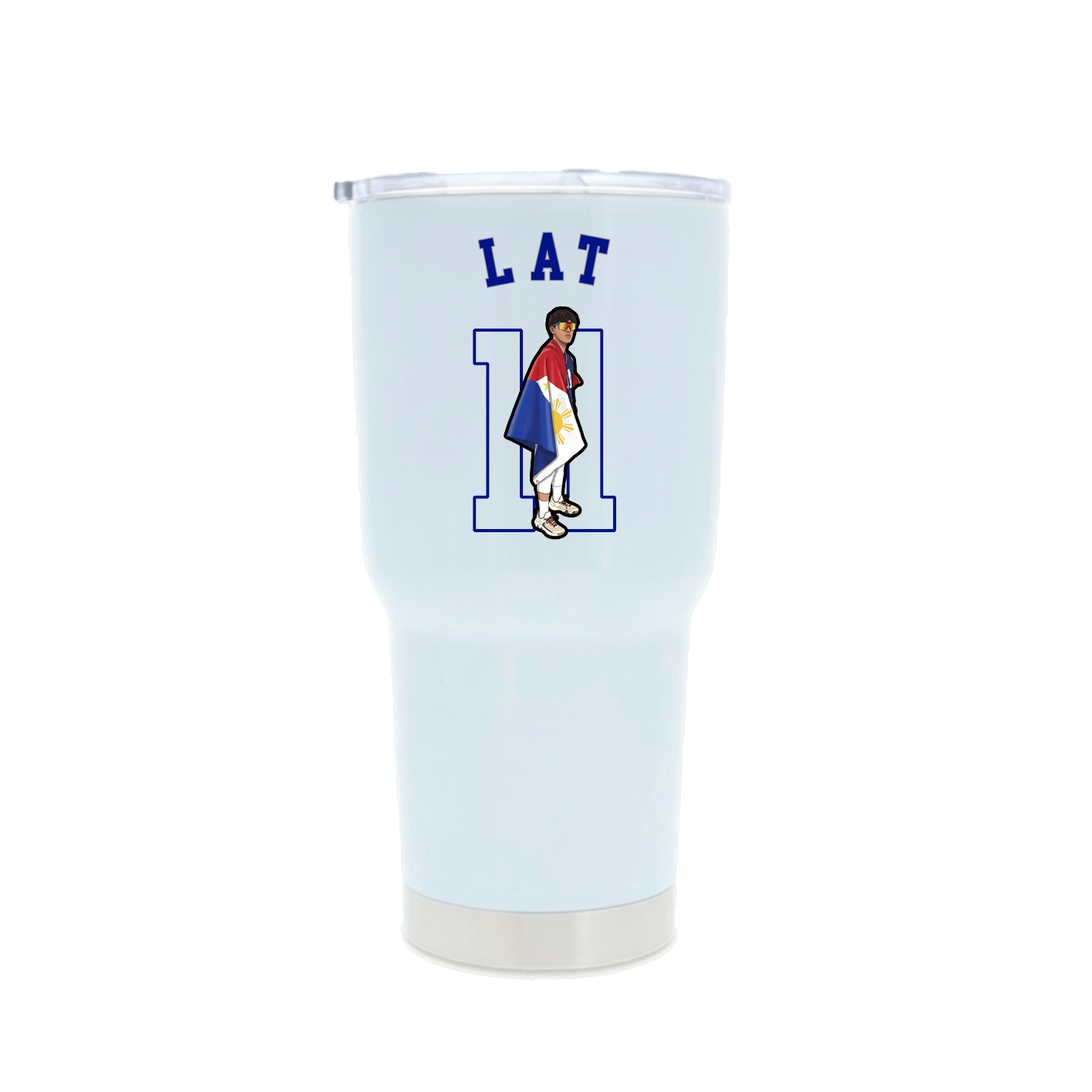 30oz Stainless Steel Tumbler — Shirsey Arch in White