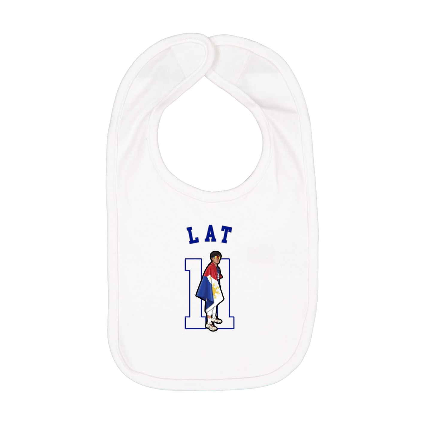 Infant Bib — Shirsey Arch in White