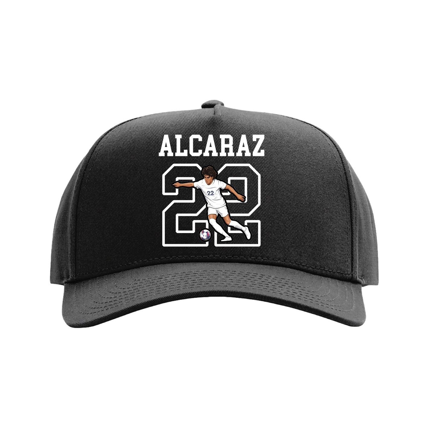 Full Fabric Five-Panel Champ Cap — Shirsey in Black