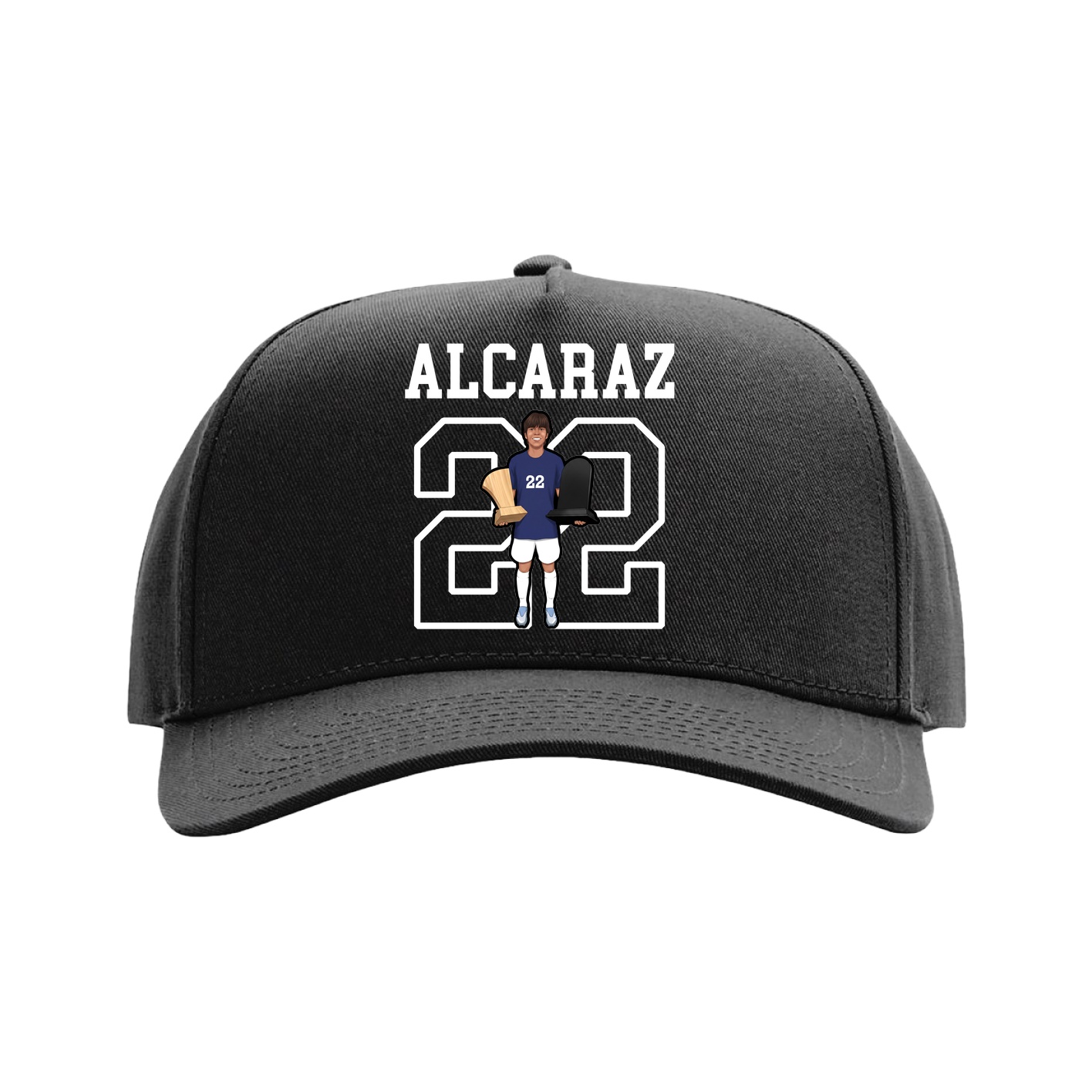 Full Fabric Five-Panel Champ Cap — Shirsey in Black