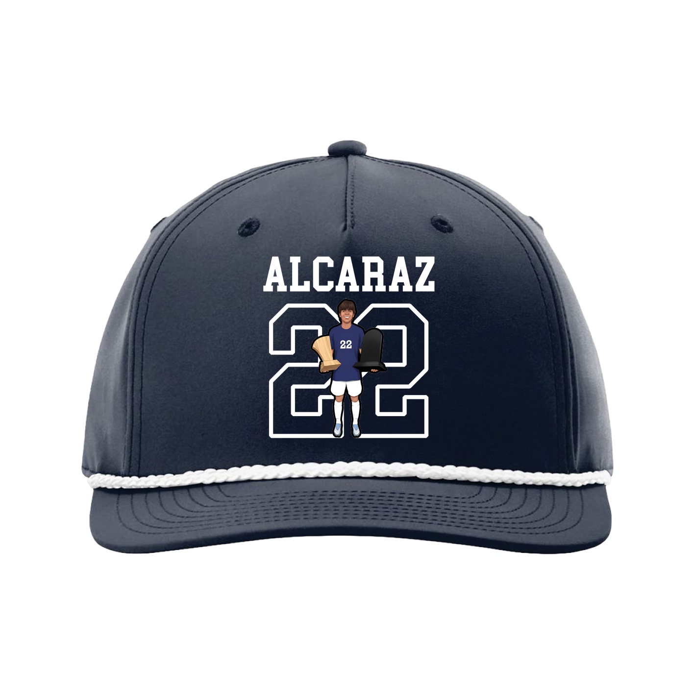Five-Panel Classic Rope Cap — Shirsey in Navy