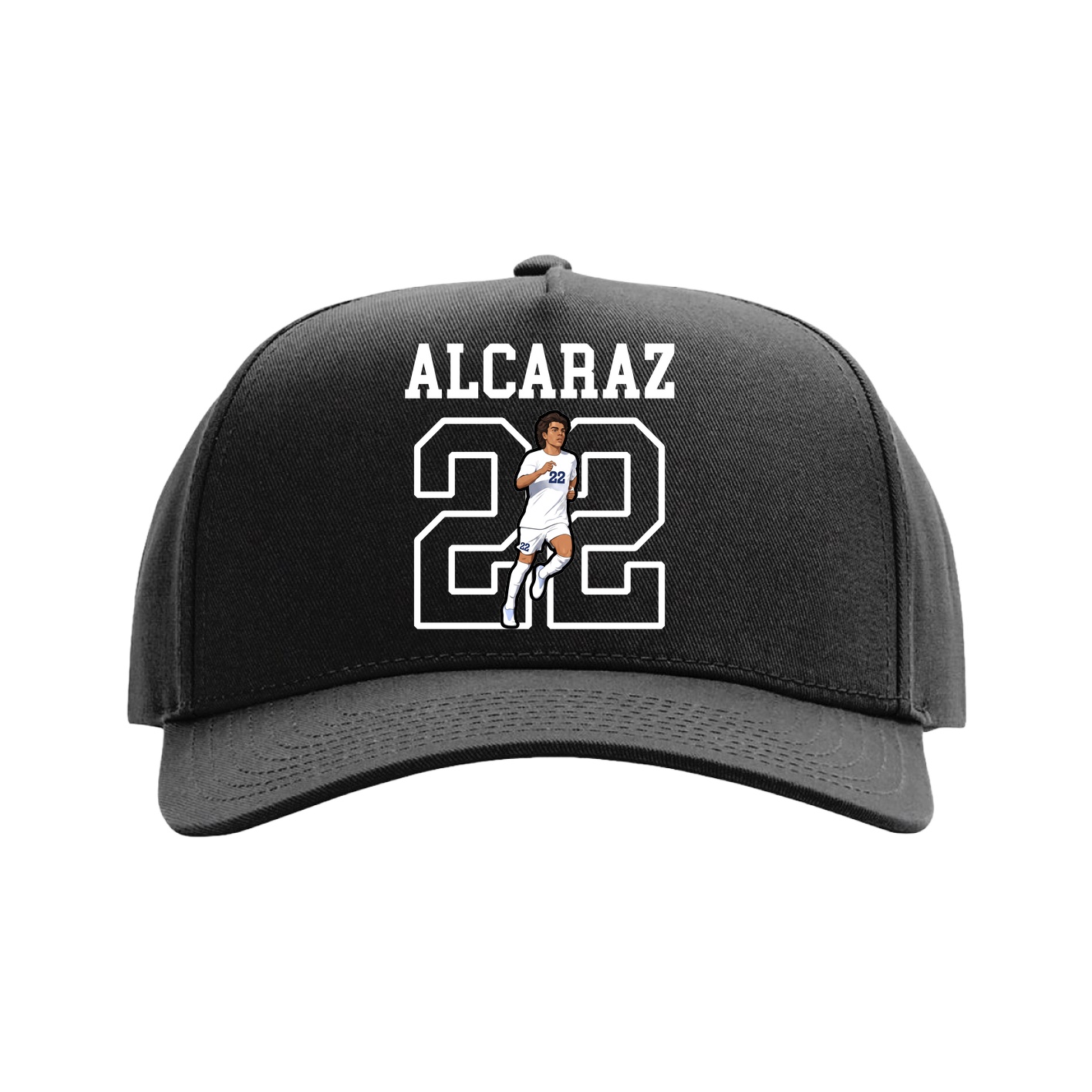 Full Fabric Five-Panel Champ Cap — Shirsey in Black