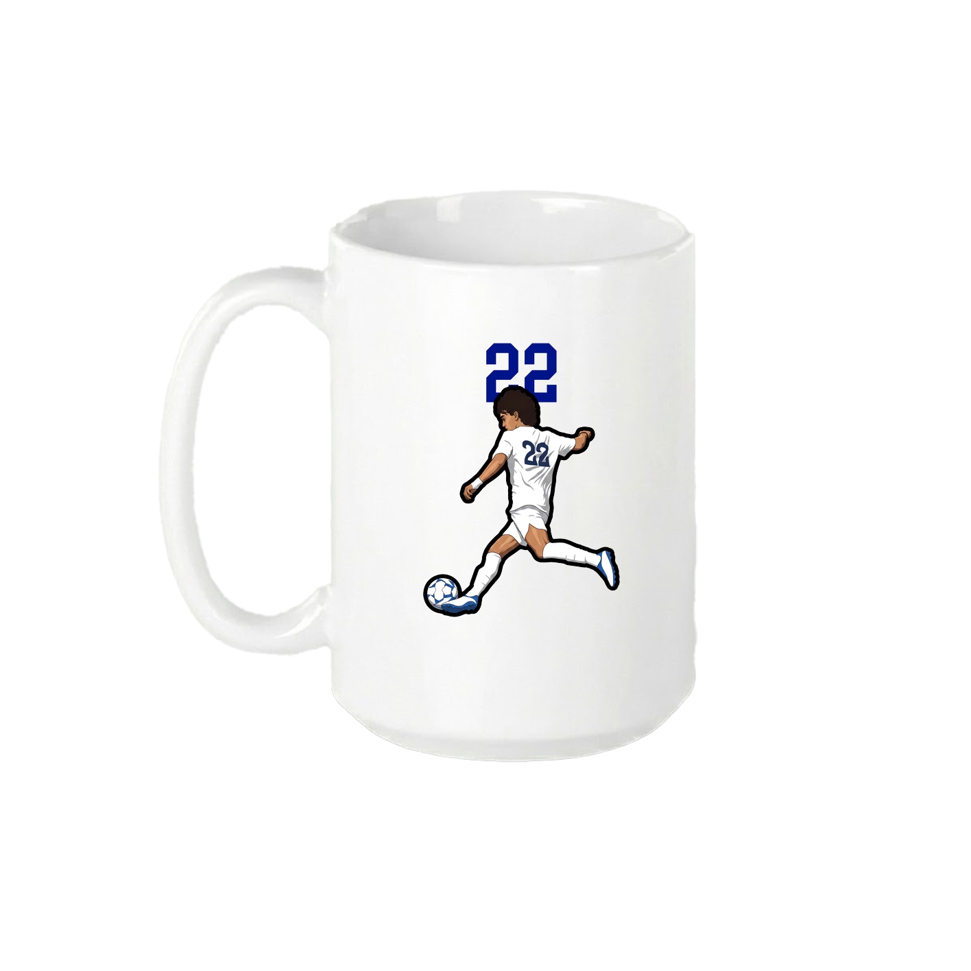 15oz Coffee Mug — Number Top in White