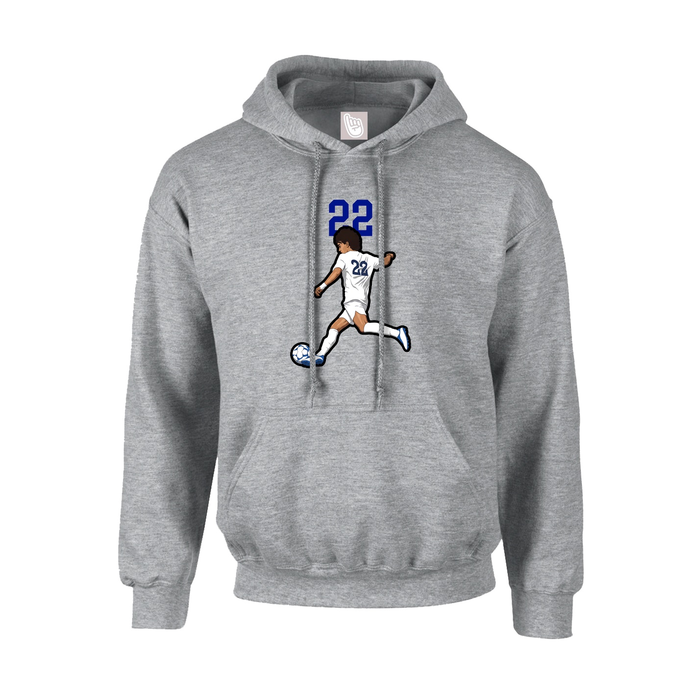 Youth Hoodie — Number Top in Grey